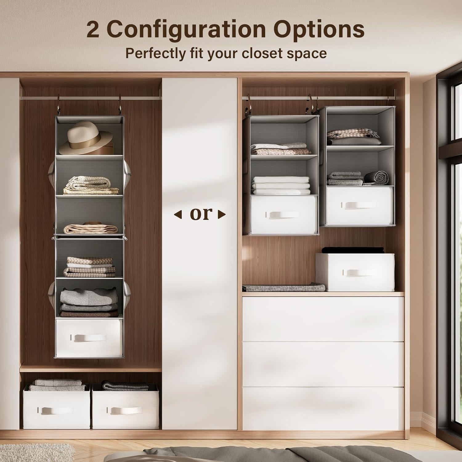 Organizador de Closet Colgante Pipishell 6 Estantes Blanco