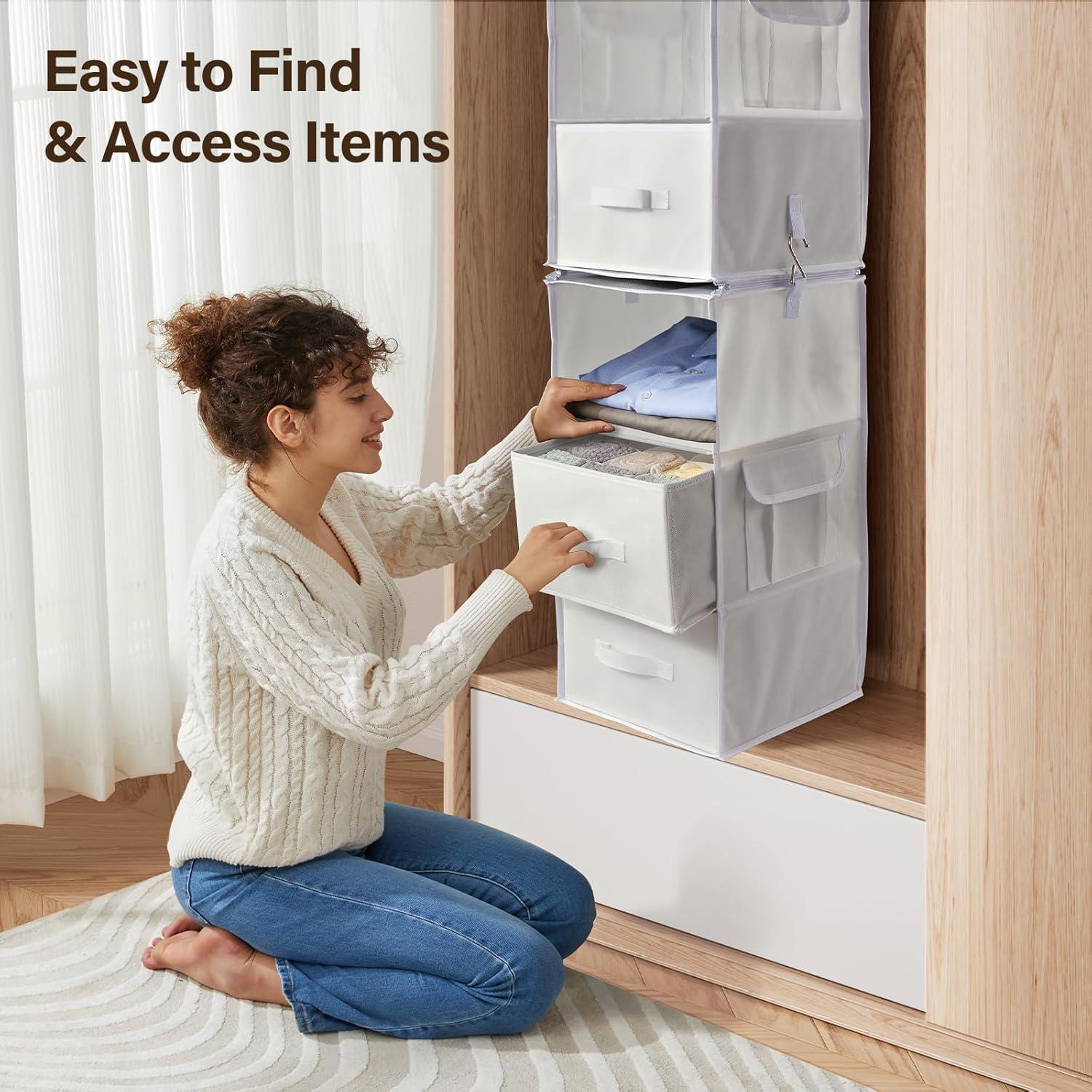 Organizador de Closet Colgante Pipishell 6 Estantes Blanco