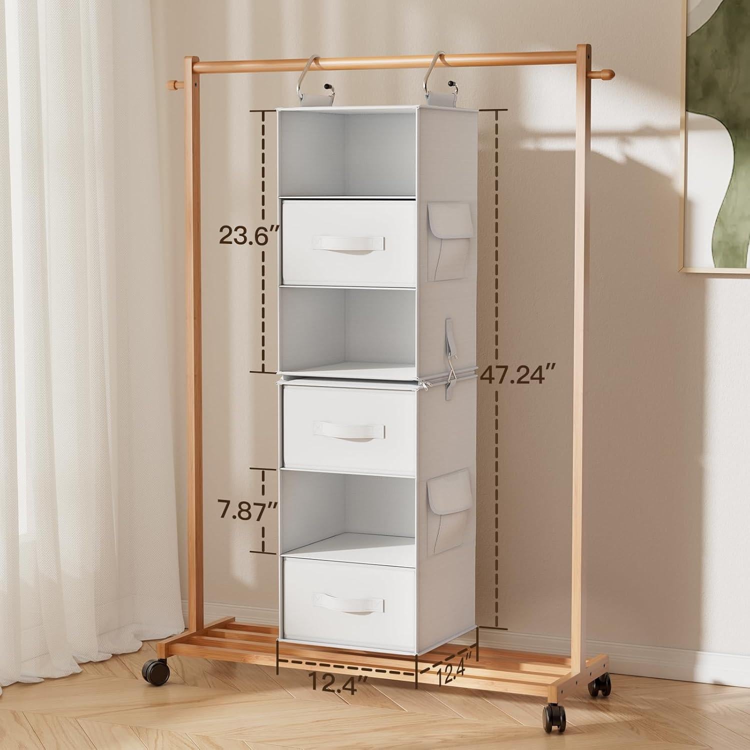 Organizador de Closet Colgante Pipishell 6 Estantes Blanco