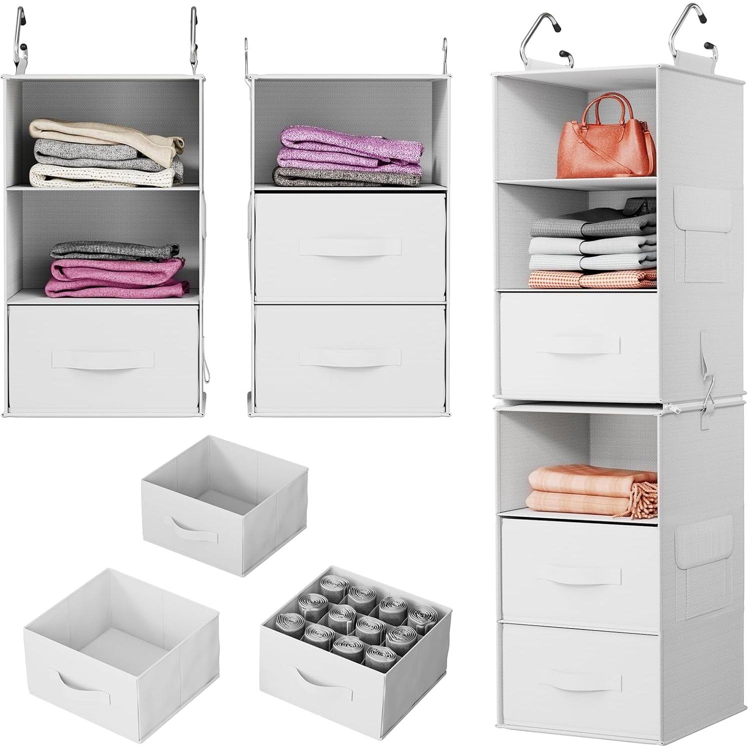 Organizador de Closet Colgante Pipishell 6 Estantes Blanco