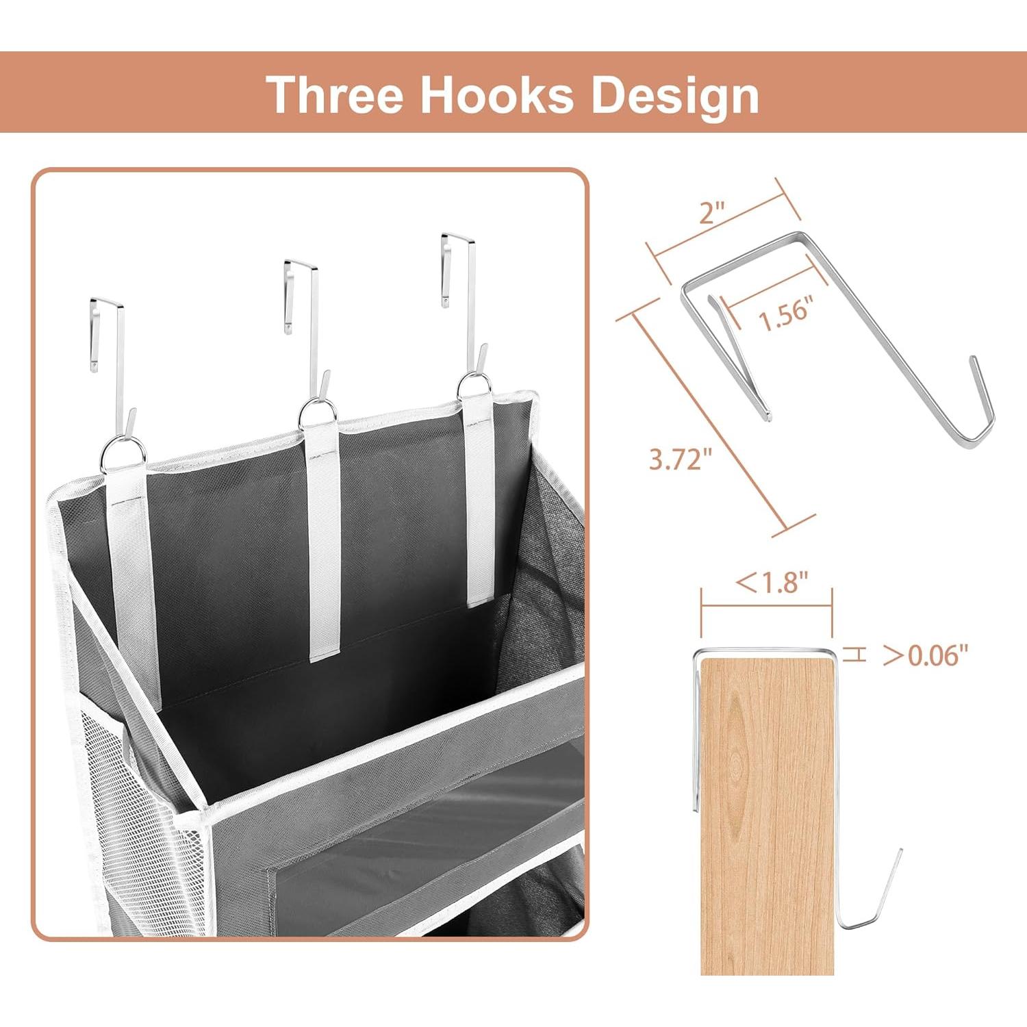 Organizador Colgante XyVoltic 5 Niveles 10 Bolsillos Gris