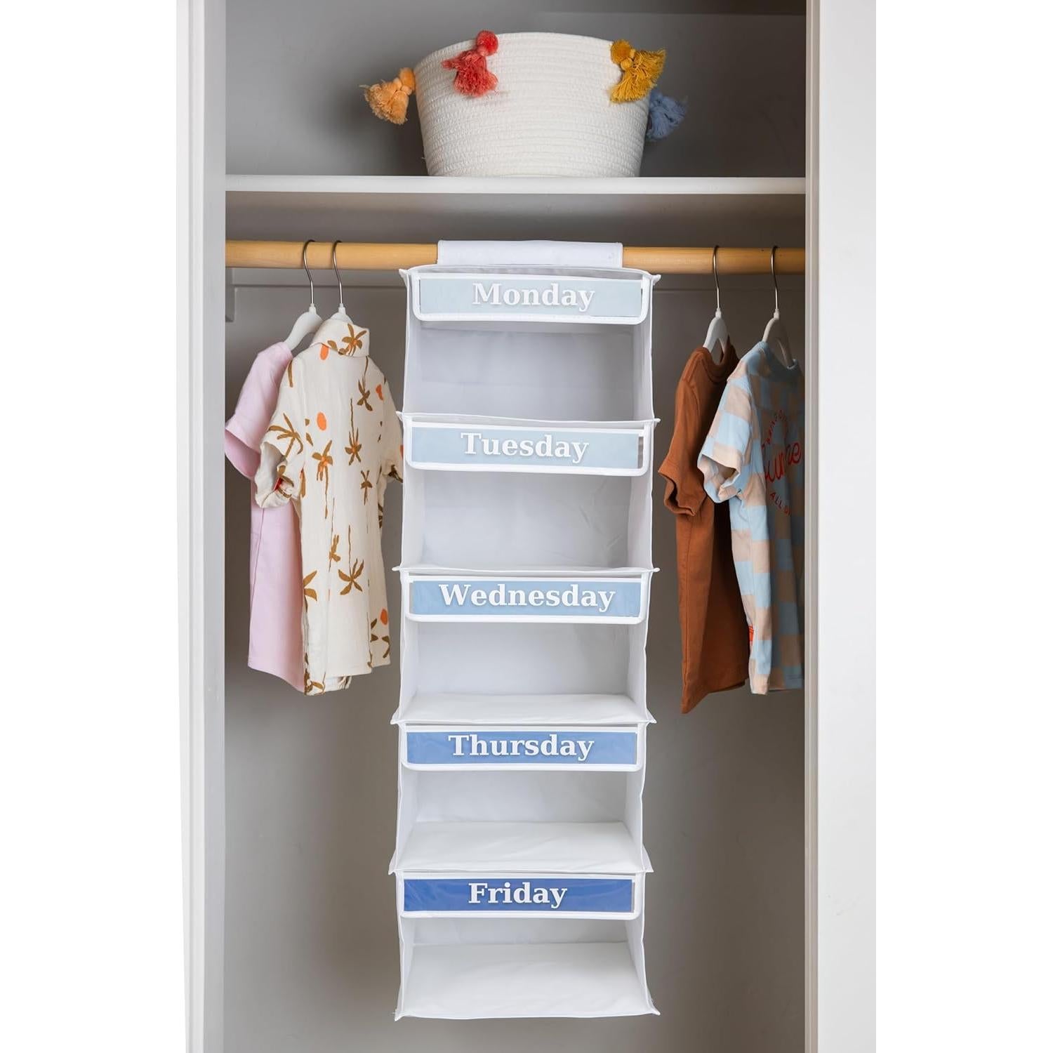 Organizador de Ropa Semanal Three Sweet Peas Co 5 Estantes 84 cm