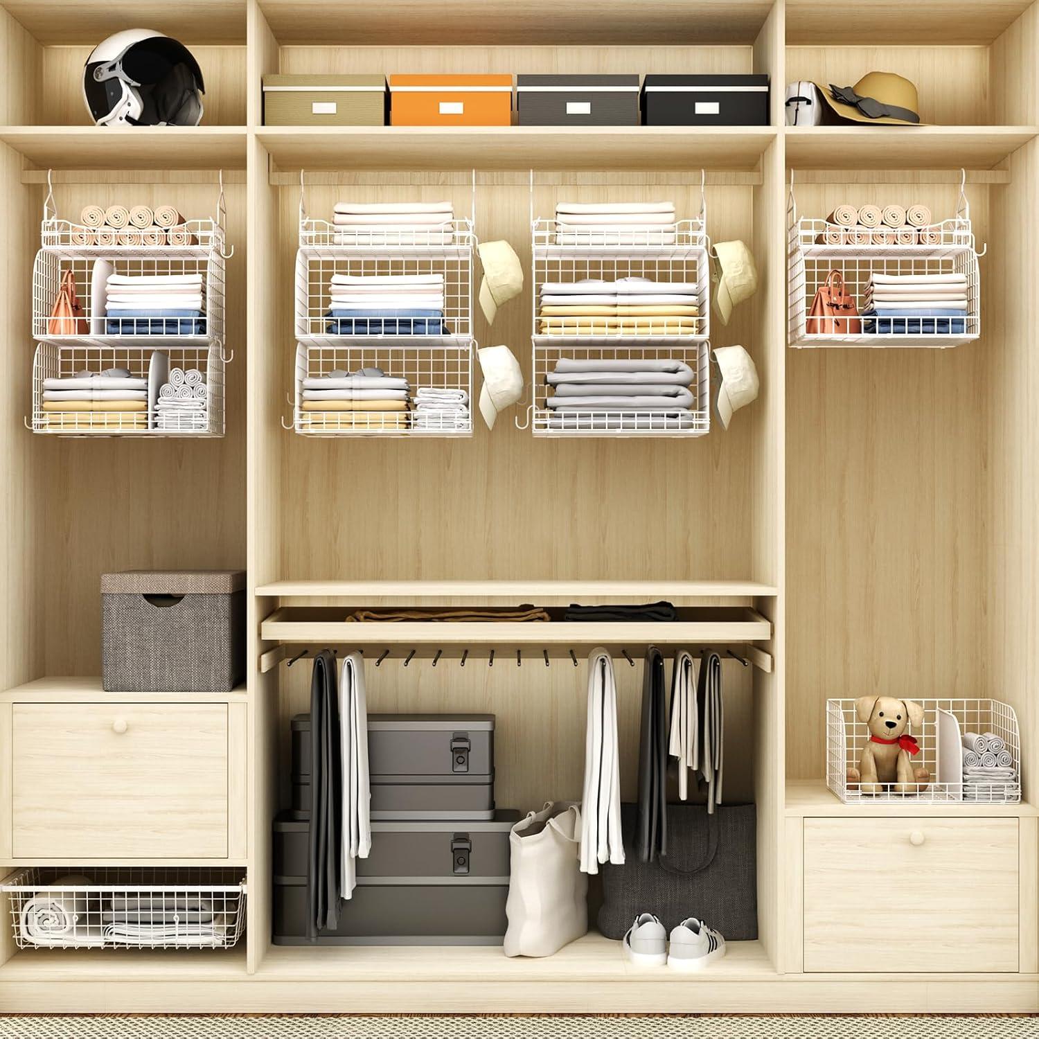 Organizador de Closet Colgante HapiRm - 3 Niveles Metal Blanco