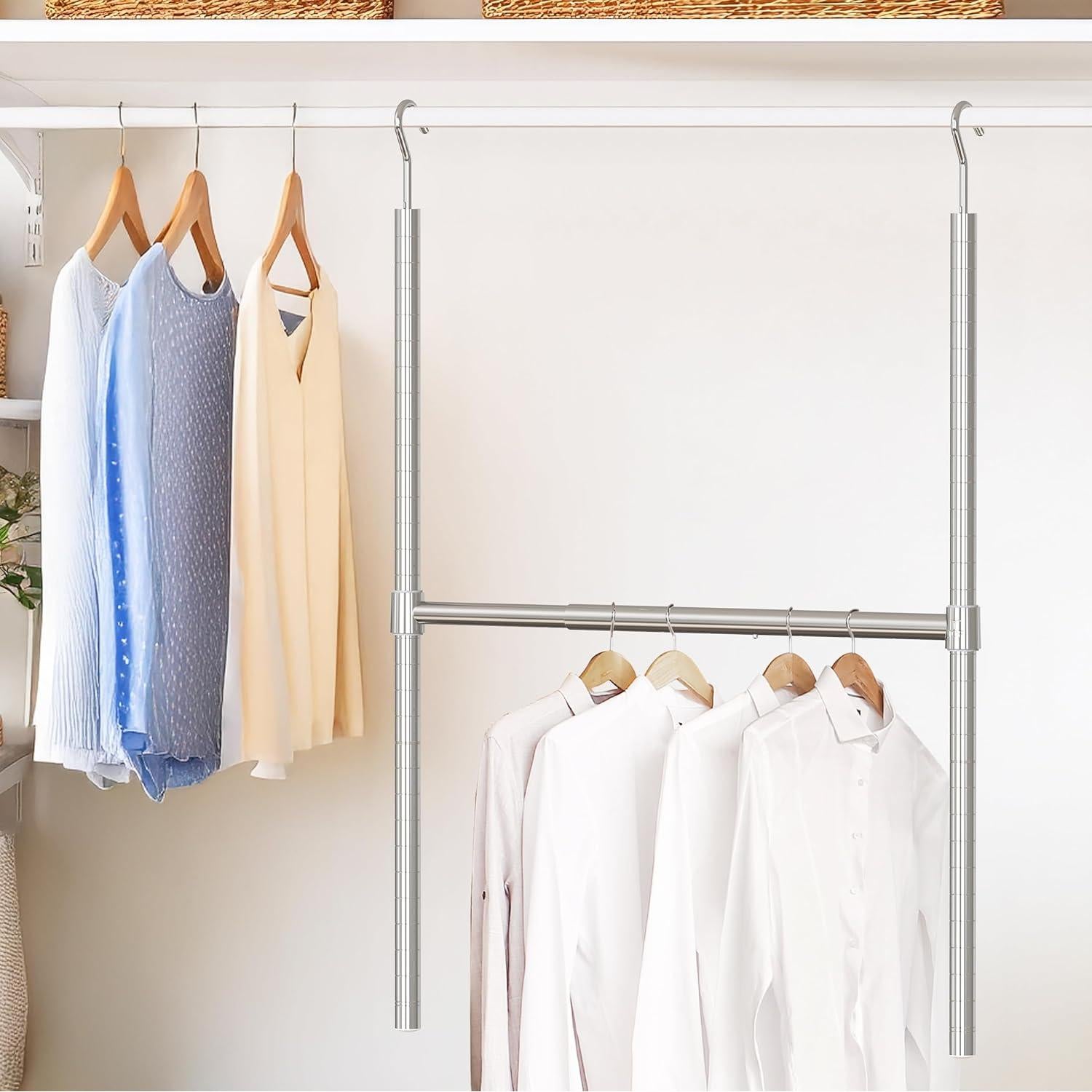 Varilla Colgante Ajustable Simple Houseware Cromo 47.63-77.47 cm