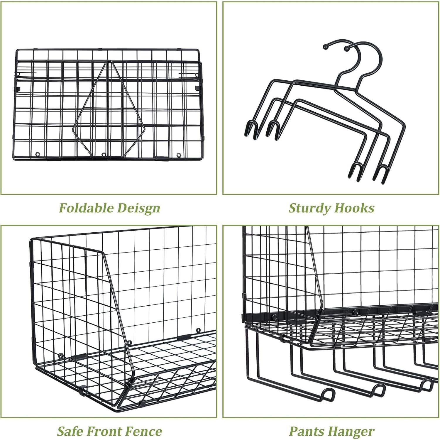 Organizador de Closet Colgante X-cosrack 2 Paquetes Negro
