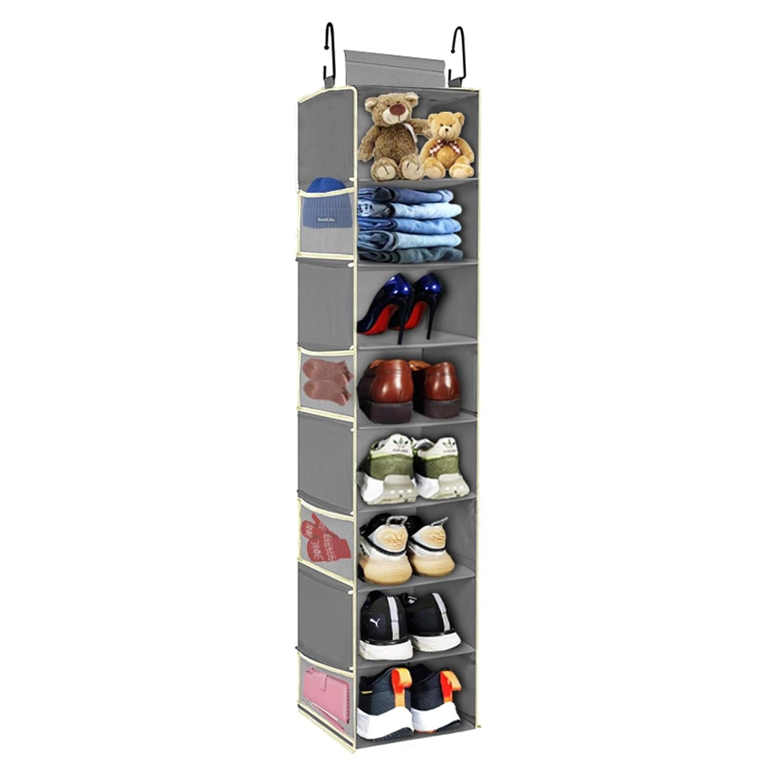 Organizador Colgante de Zapatos Roomtalk 8 Estantes Gris 30x22.86x121.92 cm