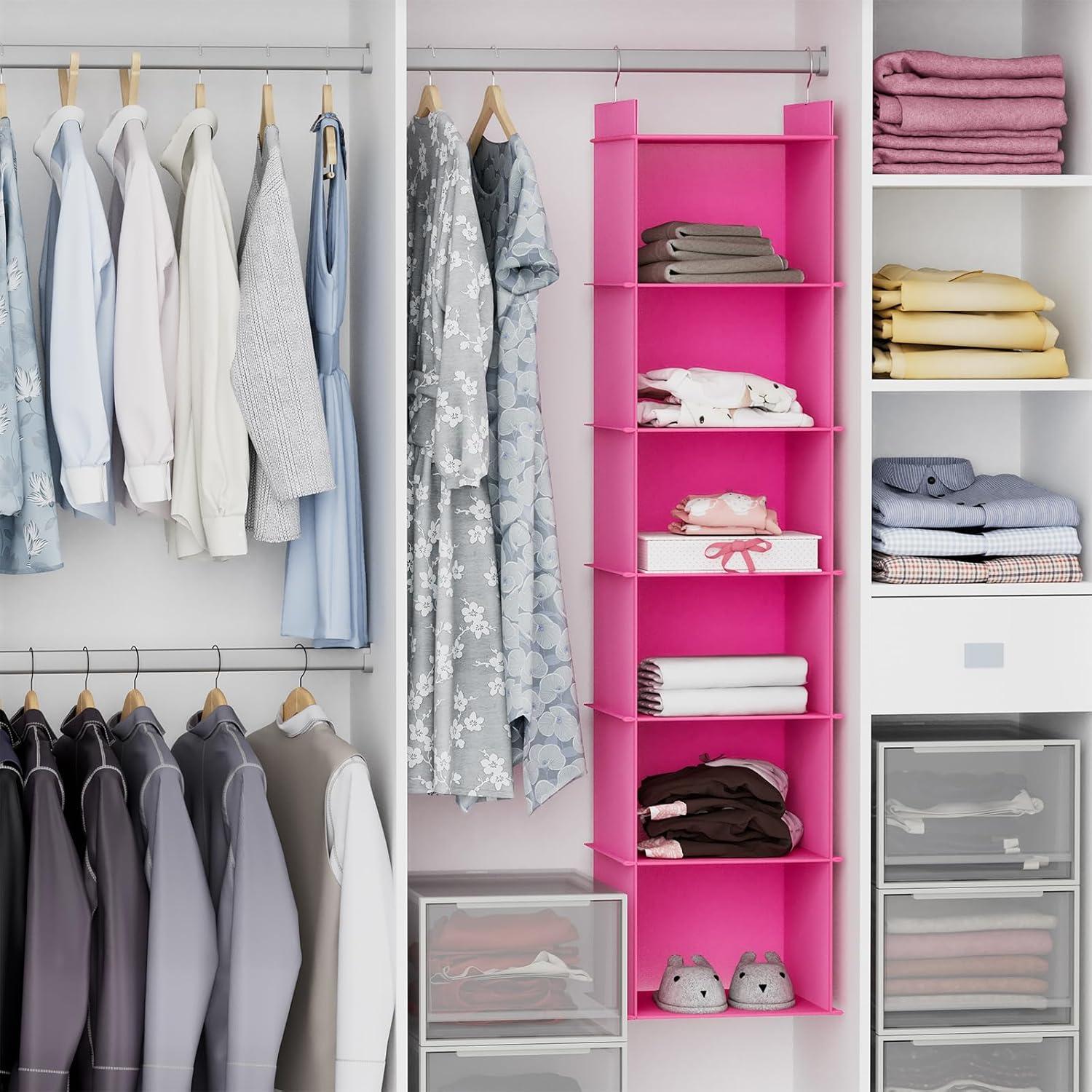 Organizador de Closet Colgante YOUDENOVA 6 Niveles Rosa