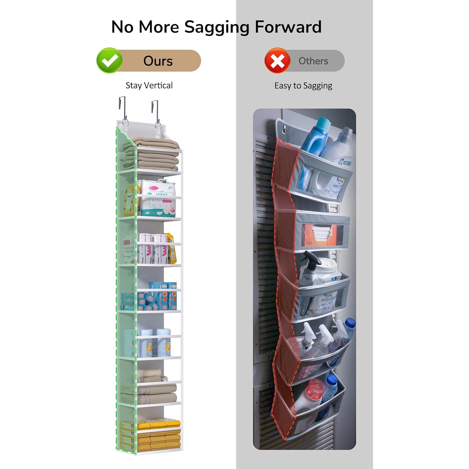 Organizador colgante ALLTIDYUP 7 estantes transparente 101.6 cm