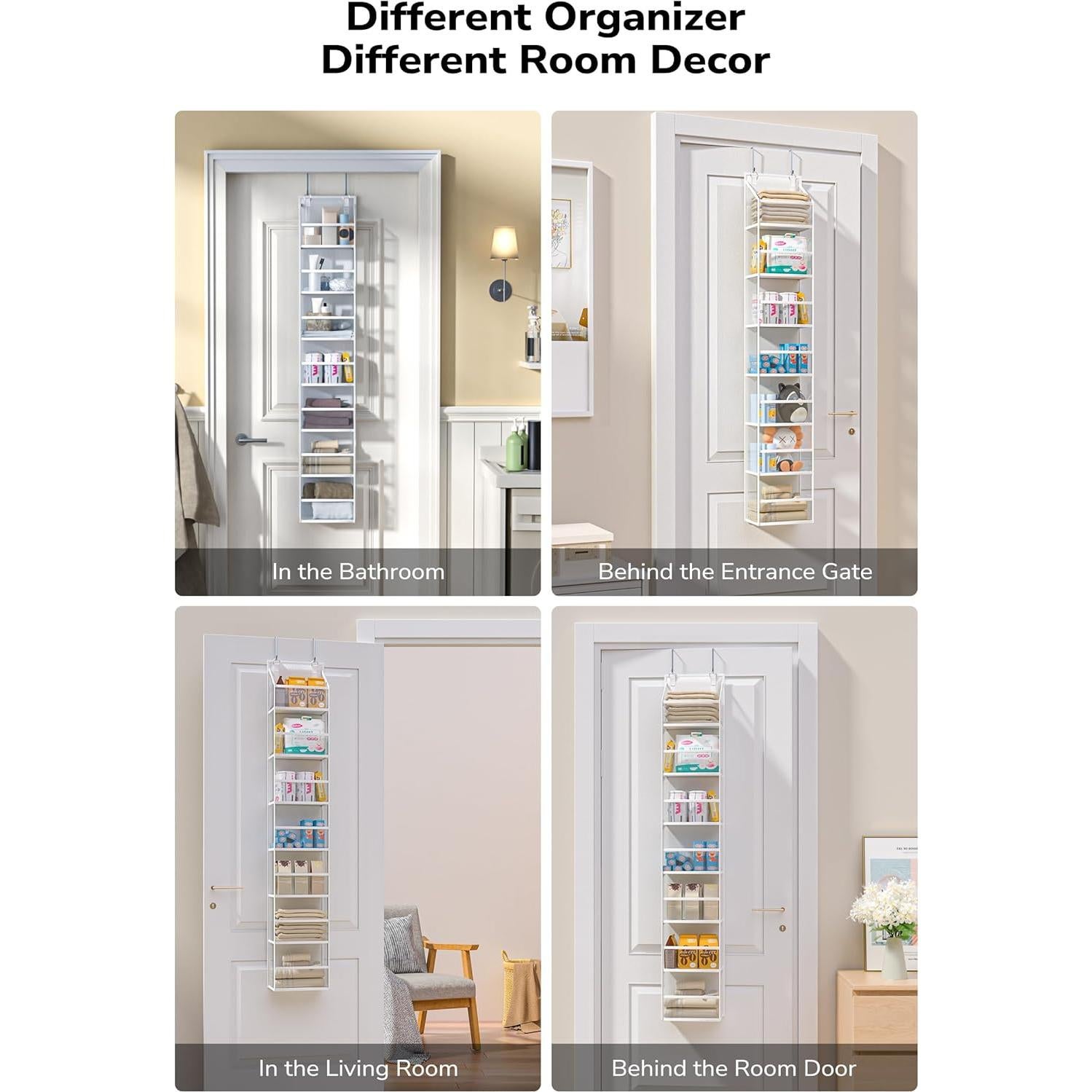 Organizador colgante ALLTIDYUP 7 estantes transparente 101.6 cm