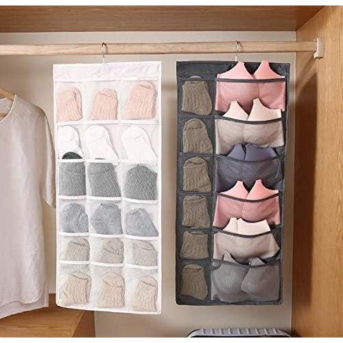 Organizador Colgante de Closet Newraturner 30 Bolsillos Blanco