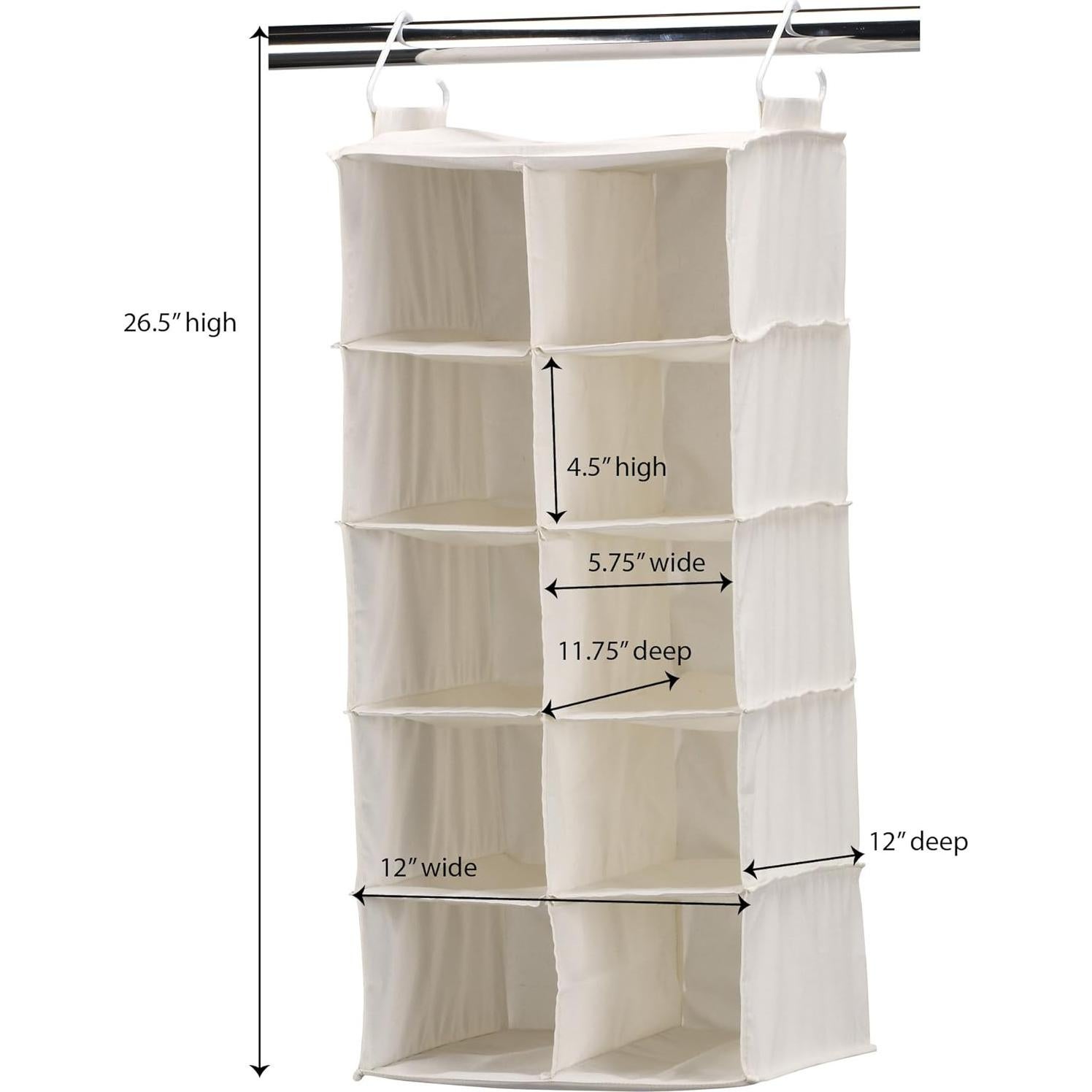 Organizador de zapatos colgante Esenciales para el hogar 10 bolsillos