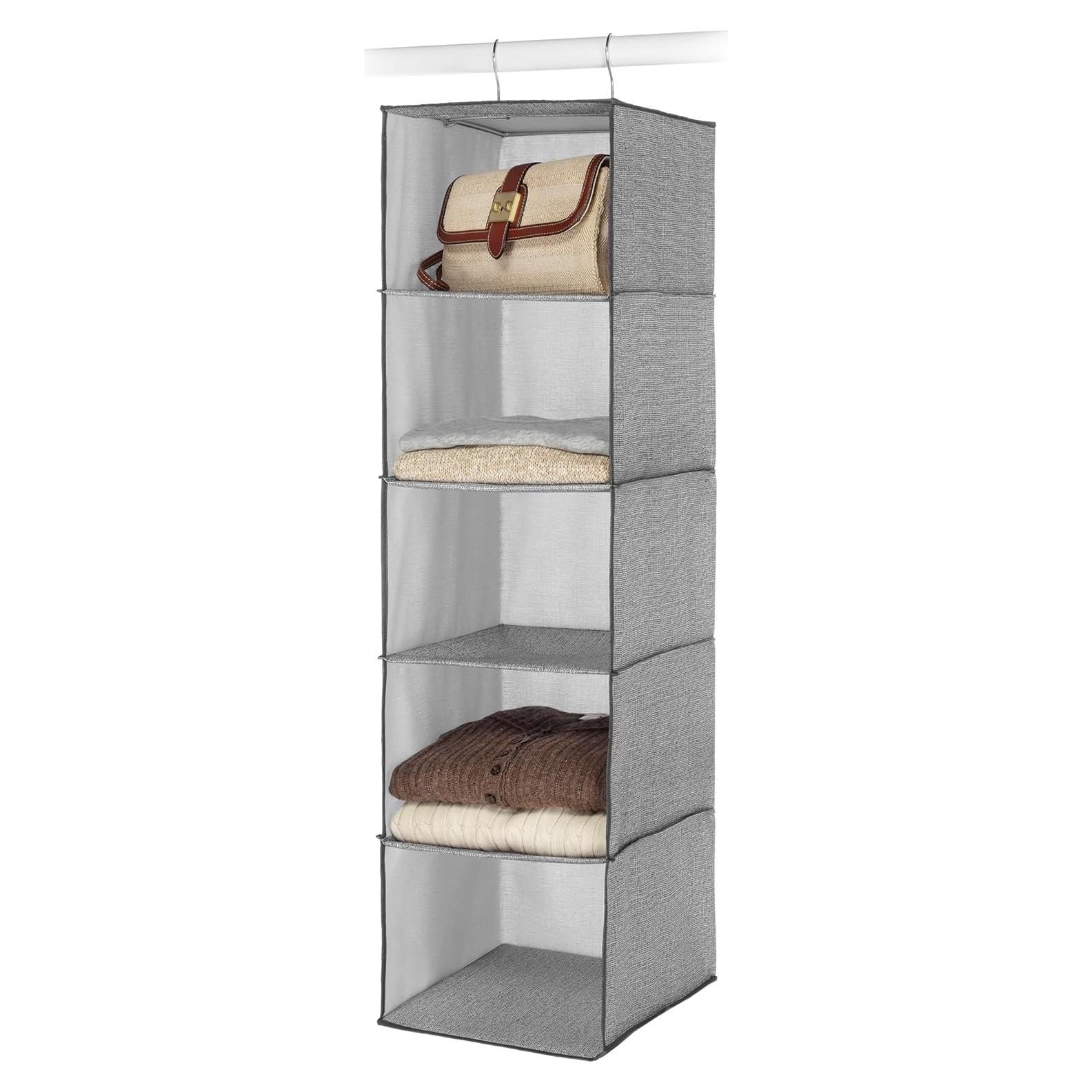 Estante Colgante Whitmor 5 Estantes Abiertos Gris 27.3x25.4x88.9 cm