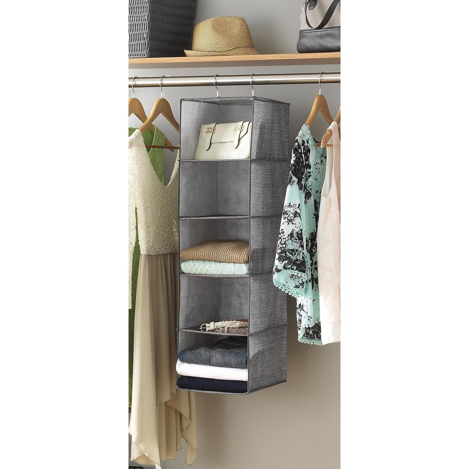 Estante Colgante Whitmor 5 Estantes Abiertos Gris 27.3x25.4x88.9 cm