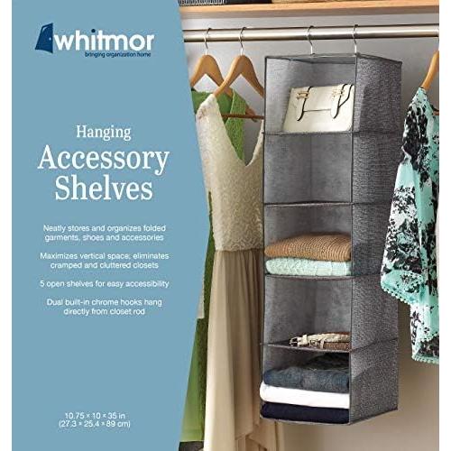 Estante Colgante Whitmor 5 Estantes Abiertos Gris 27.3x25.4x88.9 cm