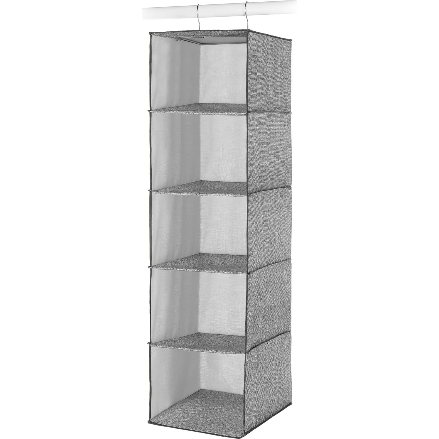 Estante Colgante Whitmor 5 Estantes Abiertos Gris 27.3x25.4x88.9 cm