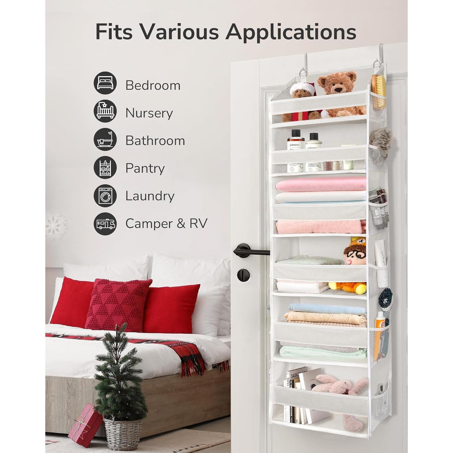 Organizador Colgante ULG sobre Puerta 6 Bolsillos Beige 22.68kg