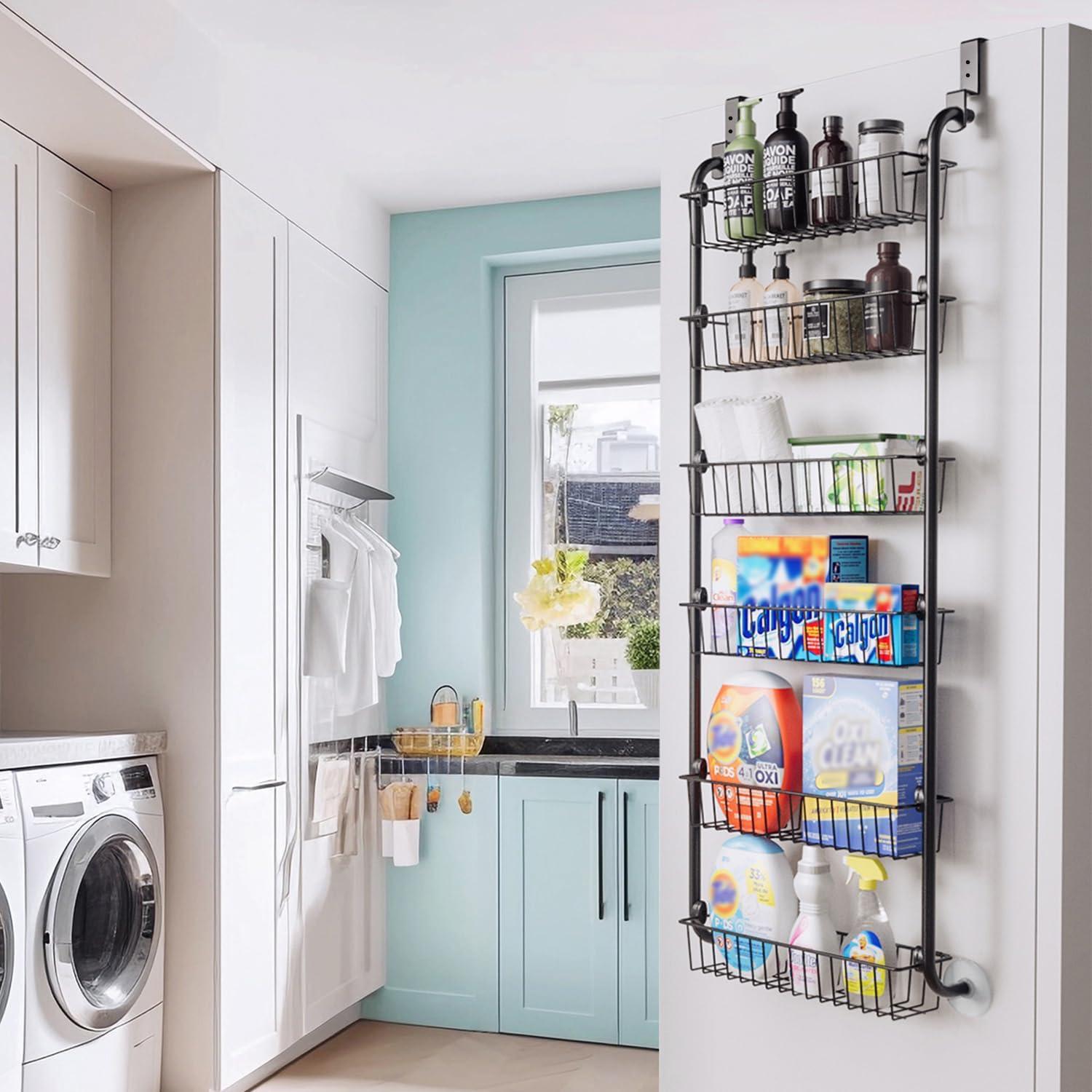 Organizador de Puerta Delamu 6 Niveles Negro 127x46cm