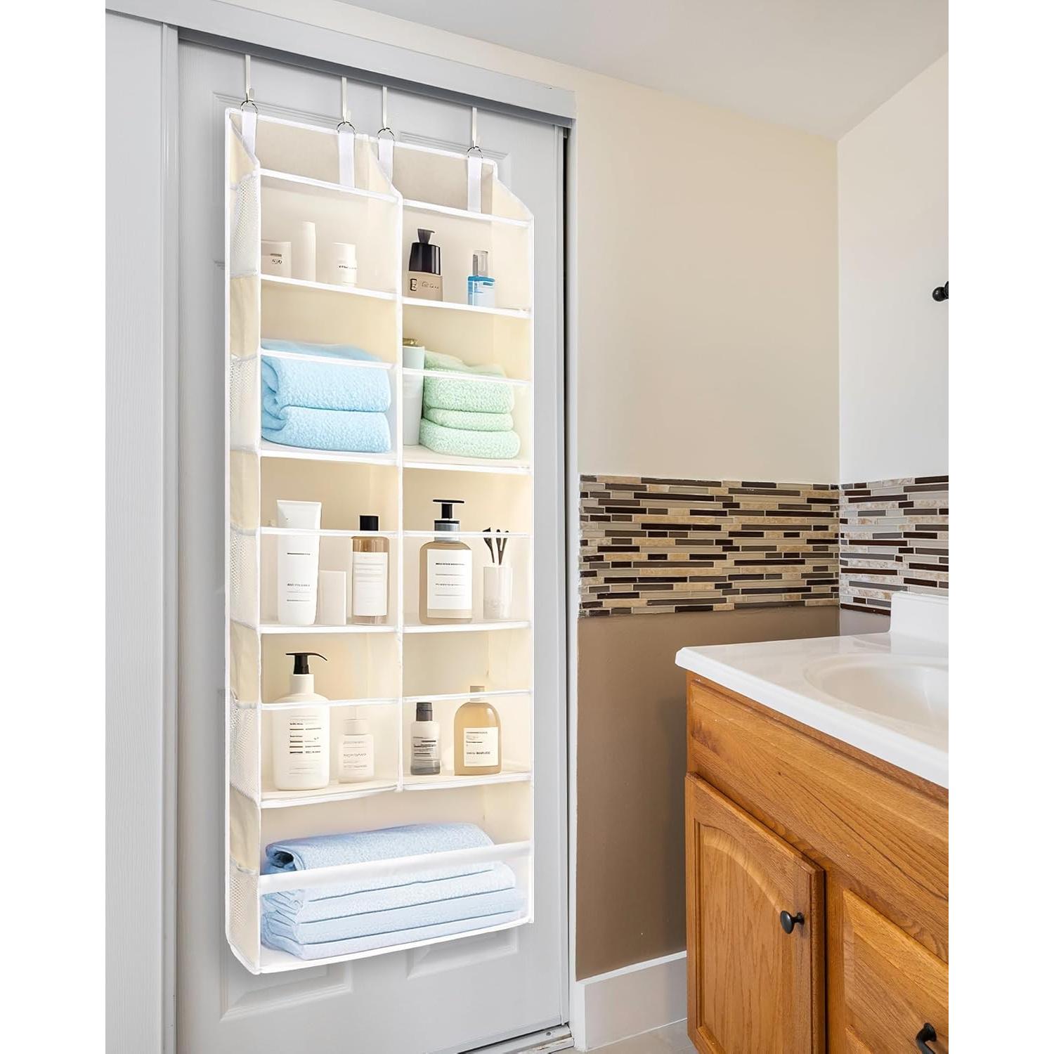 Organizador sobre puerta ULG 5 niveles 20 bolsillos beige