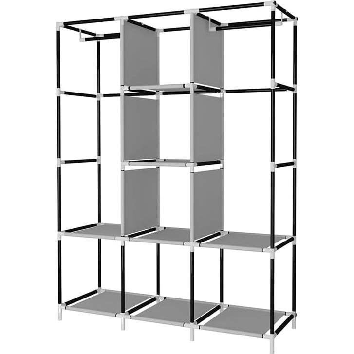 Armario Portátil UDEAR Organizador de Ropa 6 Estantes Negro