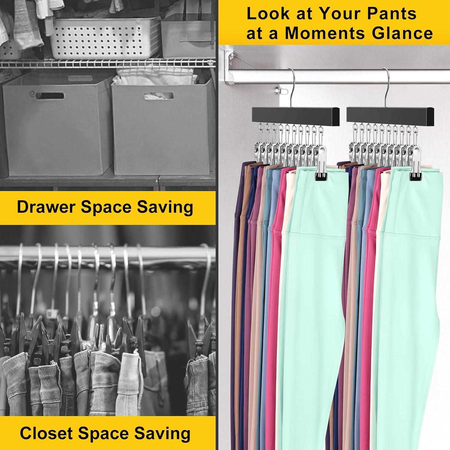 Organizador de Closet ORROENS 2 Pcs Perchas para Pantalones