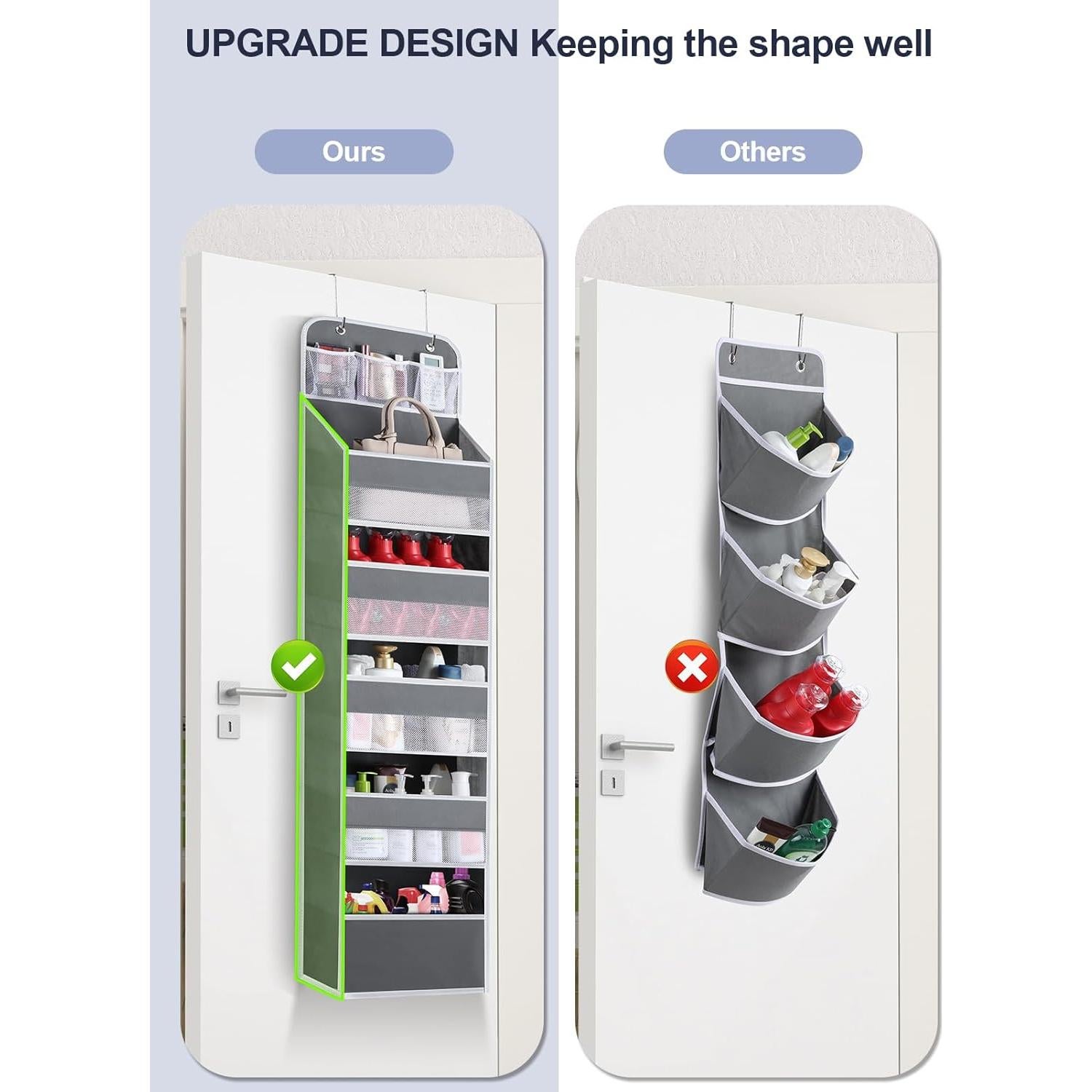 Organizador de Puerta Wakaye 6 Estantes Gris 20 kg