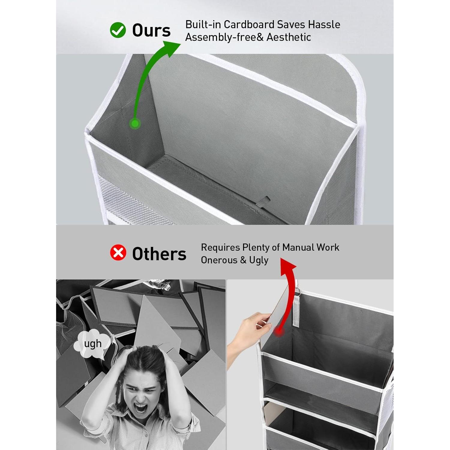 Organizador sobre la puerta Yecaye 5 niveles gris 20 kg