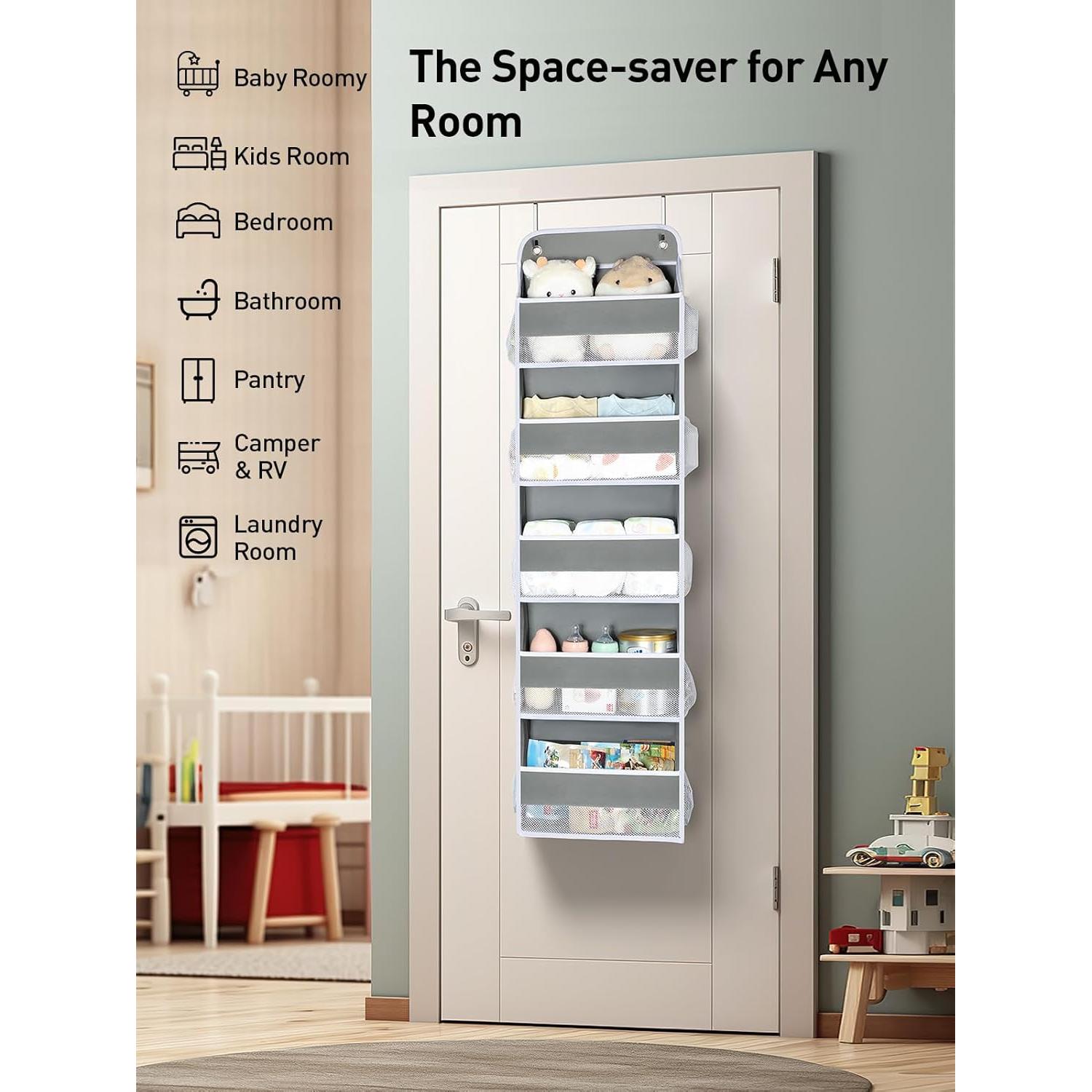 Organizador sobre la puerta Yecaye 5 niveles gris 20 kg