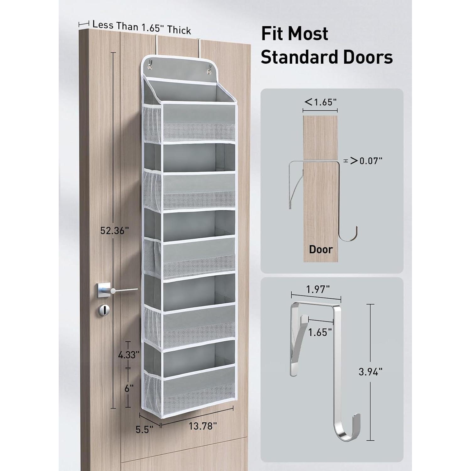 Organizador sobre la puerta Yecaye 5 niveles gris 20 kg