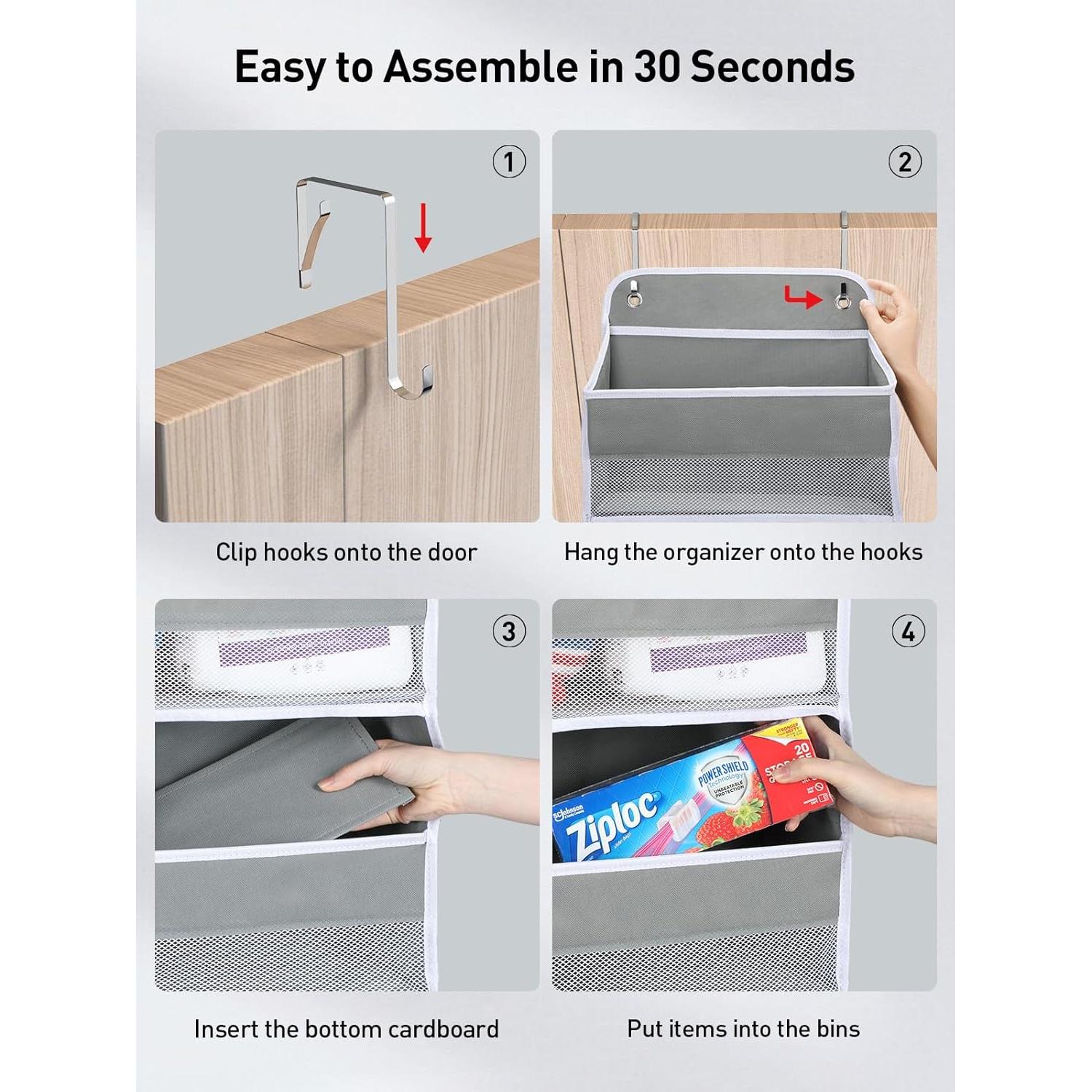 Organizador sobre la puerta Yecaye 5 niveles gris 20 kg