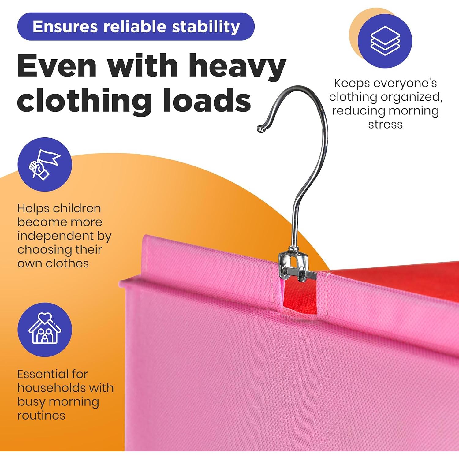 Organizador Semanal de Ropa Handy Laundry - 6 Estantes Rosa