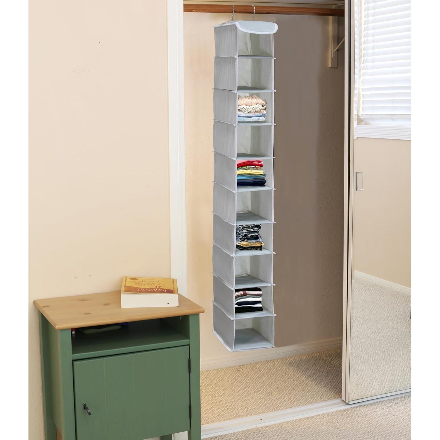 Organizador de Zapatos Colgante Simple Houseware 10 Estantes Gris