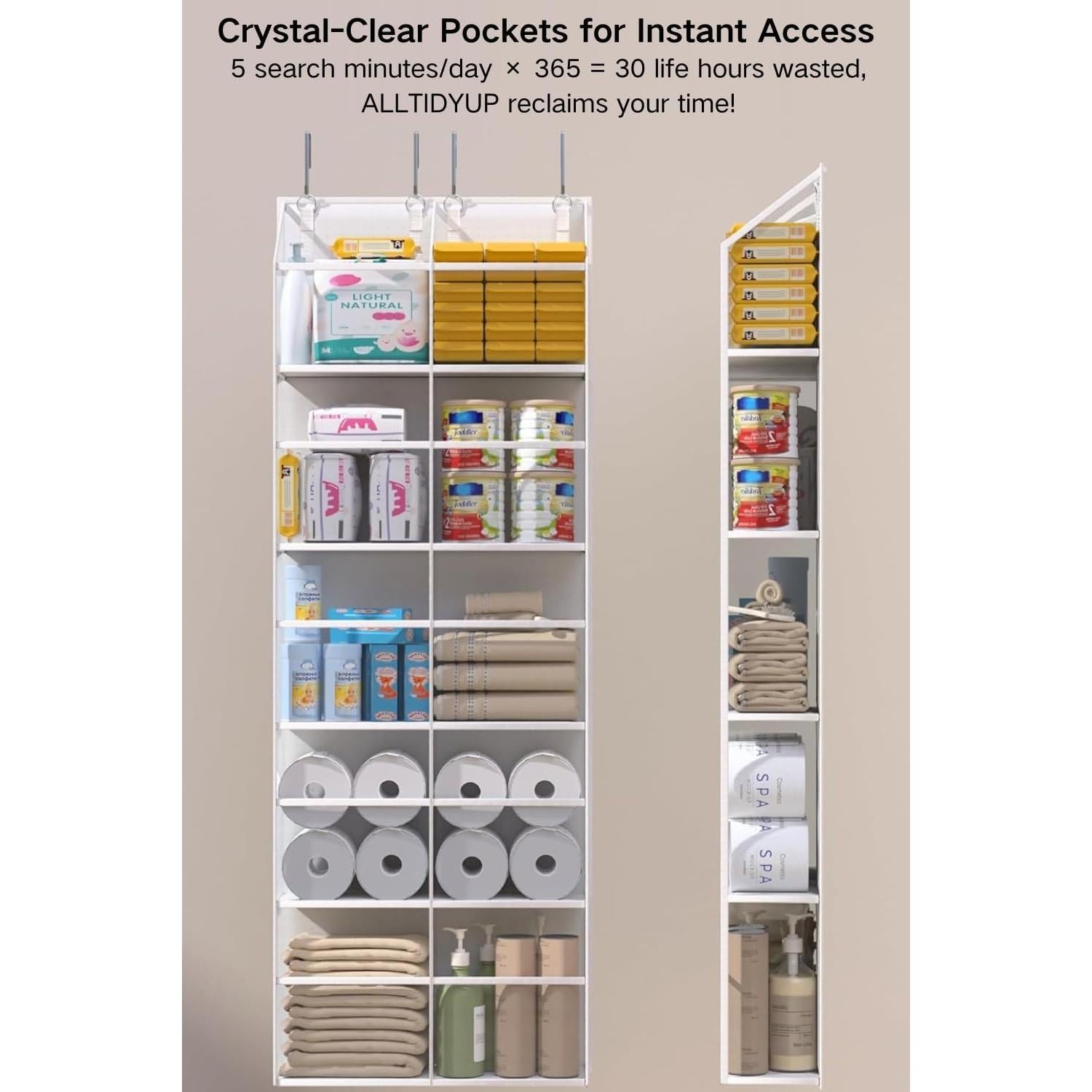 Organizador Colgante sobre la Puerta ALLTIDYUP 10 Bolsillos