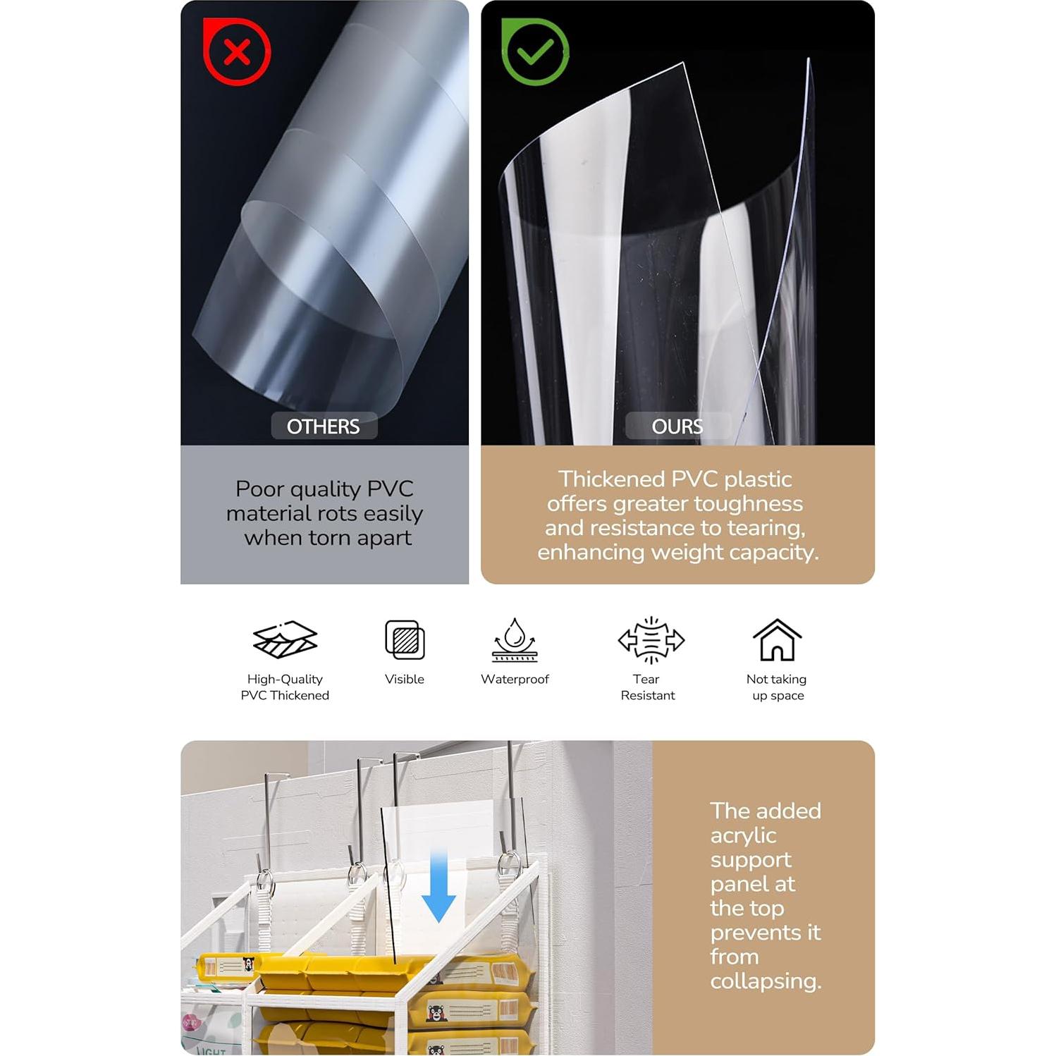 Organizador Colgante sobre la Puerta ALLTIDYUP 10 Bolsillos