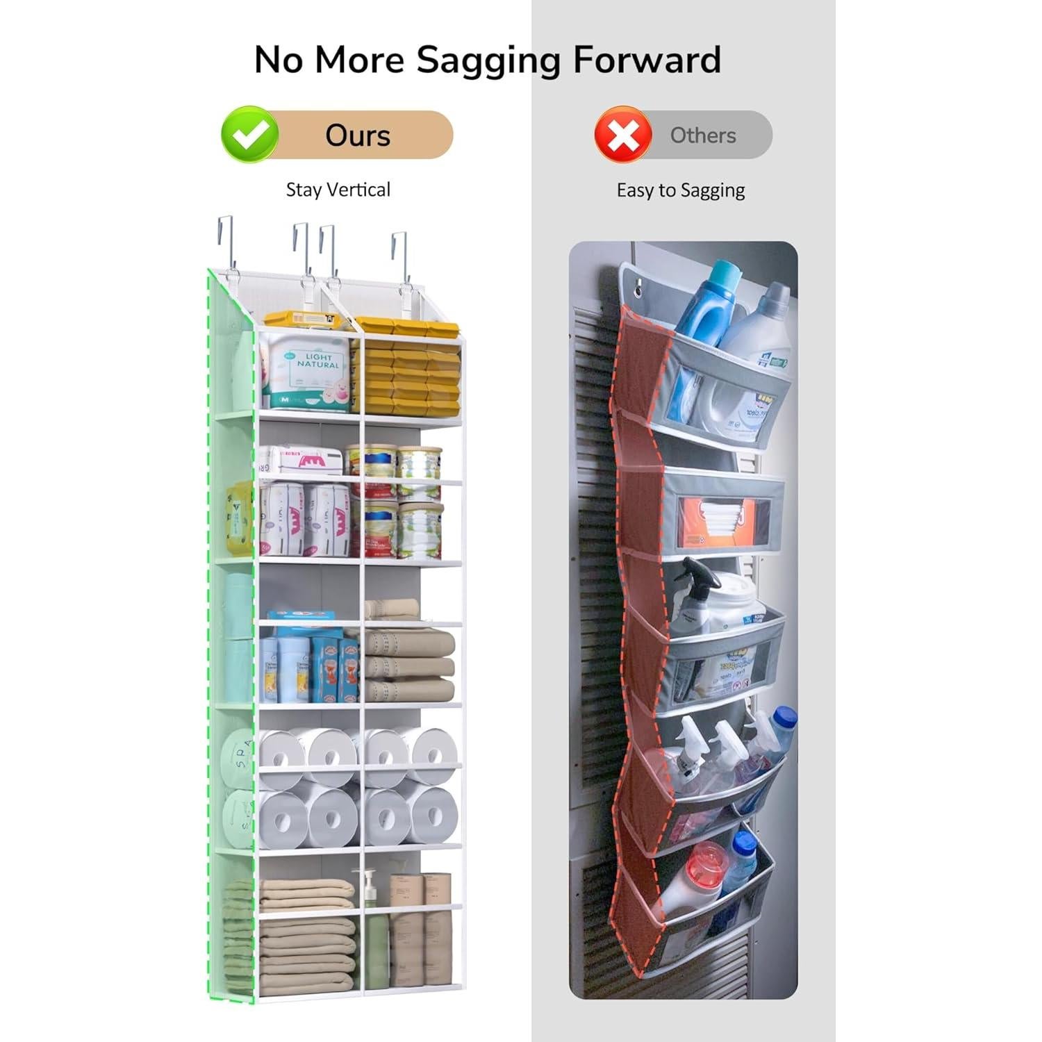 Organizador Colgante sobre la Puerta ALLTIDYUP 10 Bolsillos