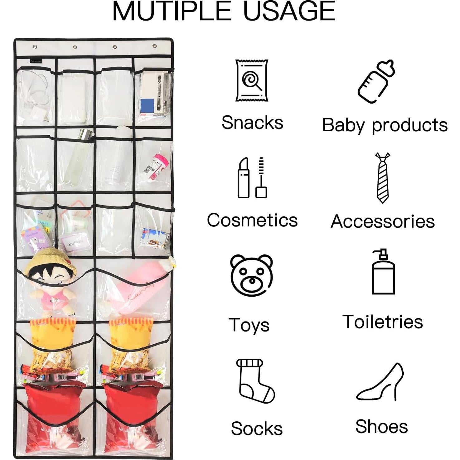 Organizador de Zapatos sobre la Puerta TidyMaster 18 Bolsillos