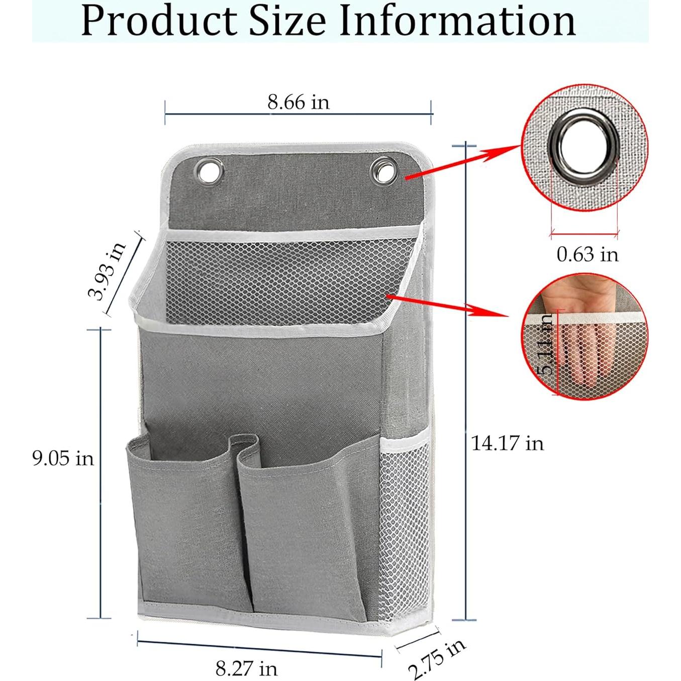 Cesta Colgante Organizador Someteth Gris 2 Paquetes 36x21x7cm