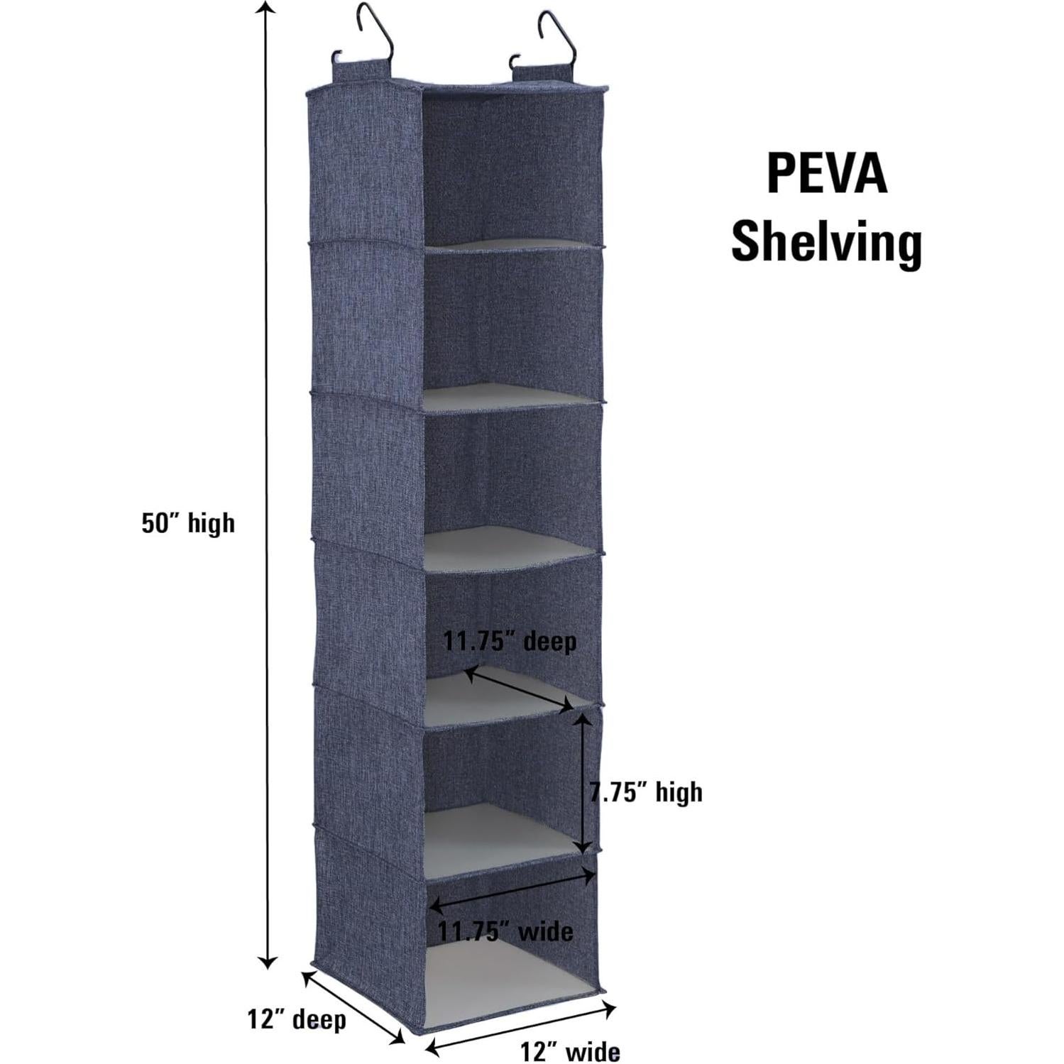 Organizador de Closet Colgante Household Essentials 6 Estantes Denim