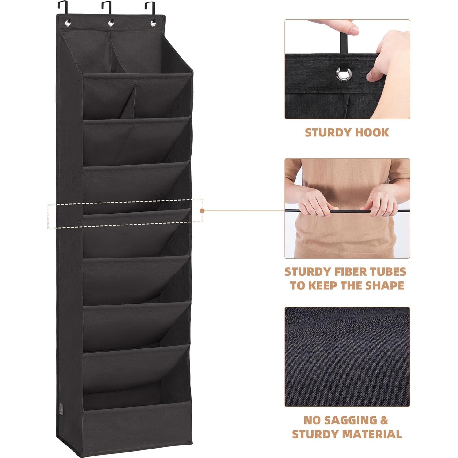 Organizador de Zapatos Colgante STORAGE MANIAC Negro 10 Bolsillos