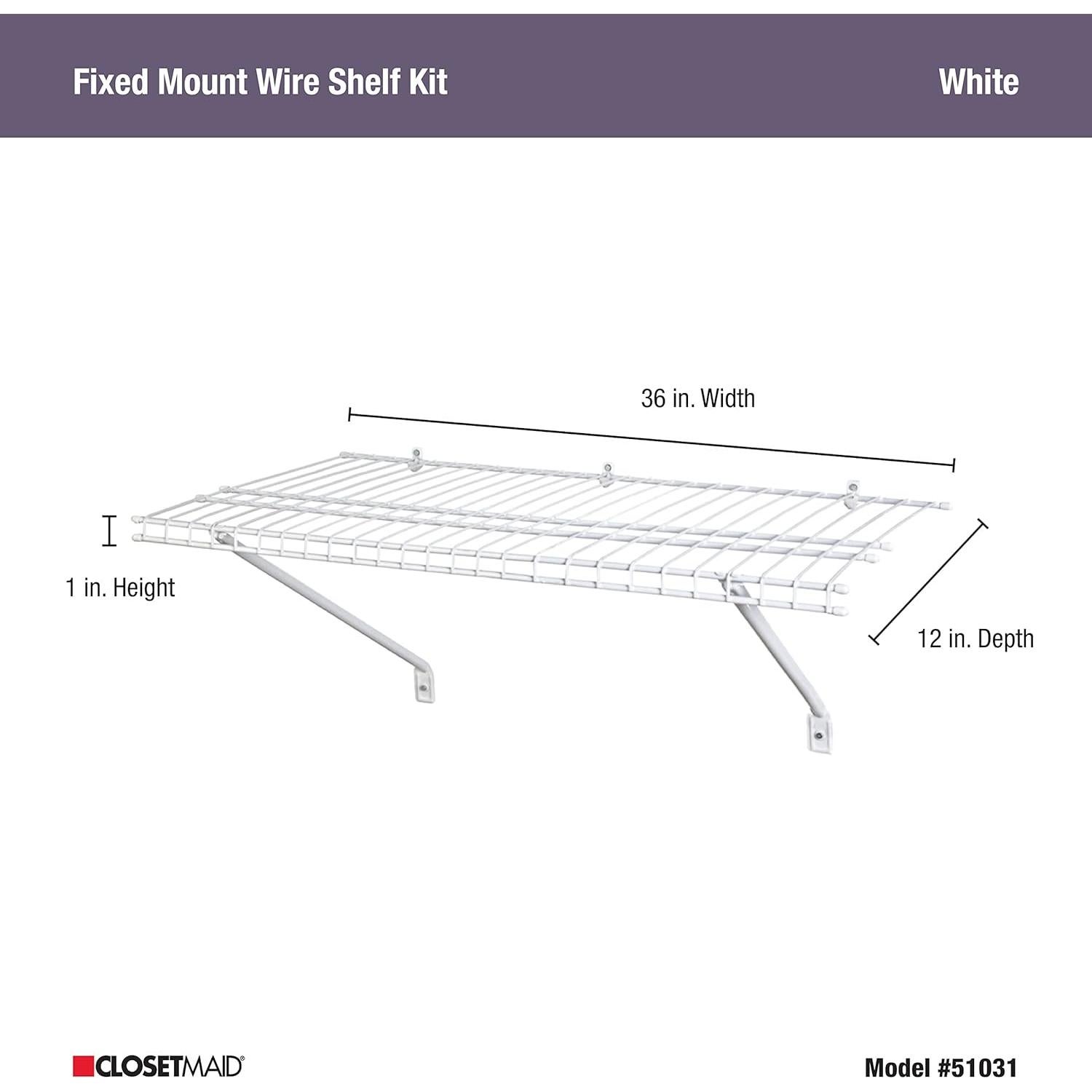 Estantería de Alambre ClosetMaid 91.44x30.48cm Blanca