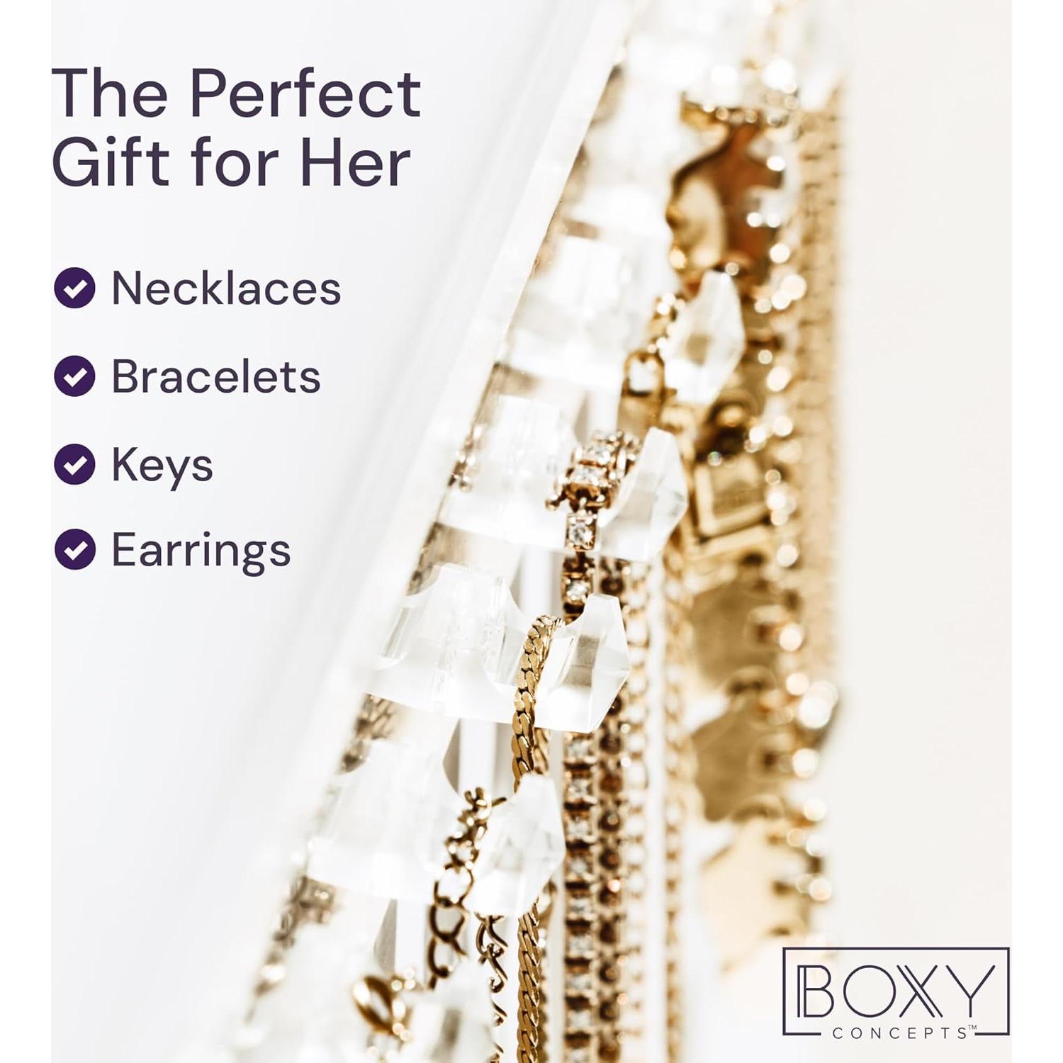 Organizador de Collares Boxy Concepts - 2 Piezas Montaje en Pared