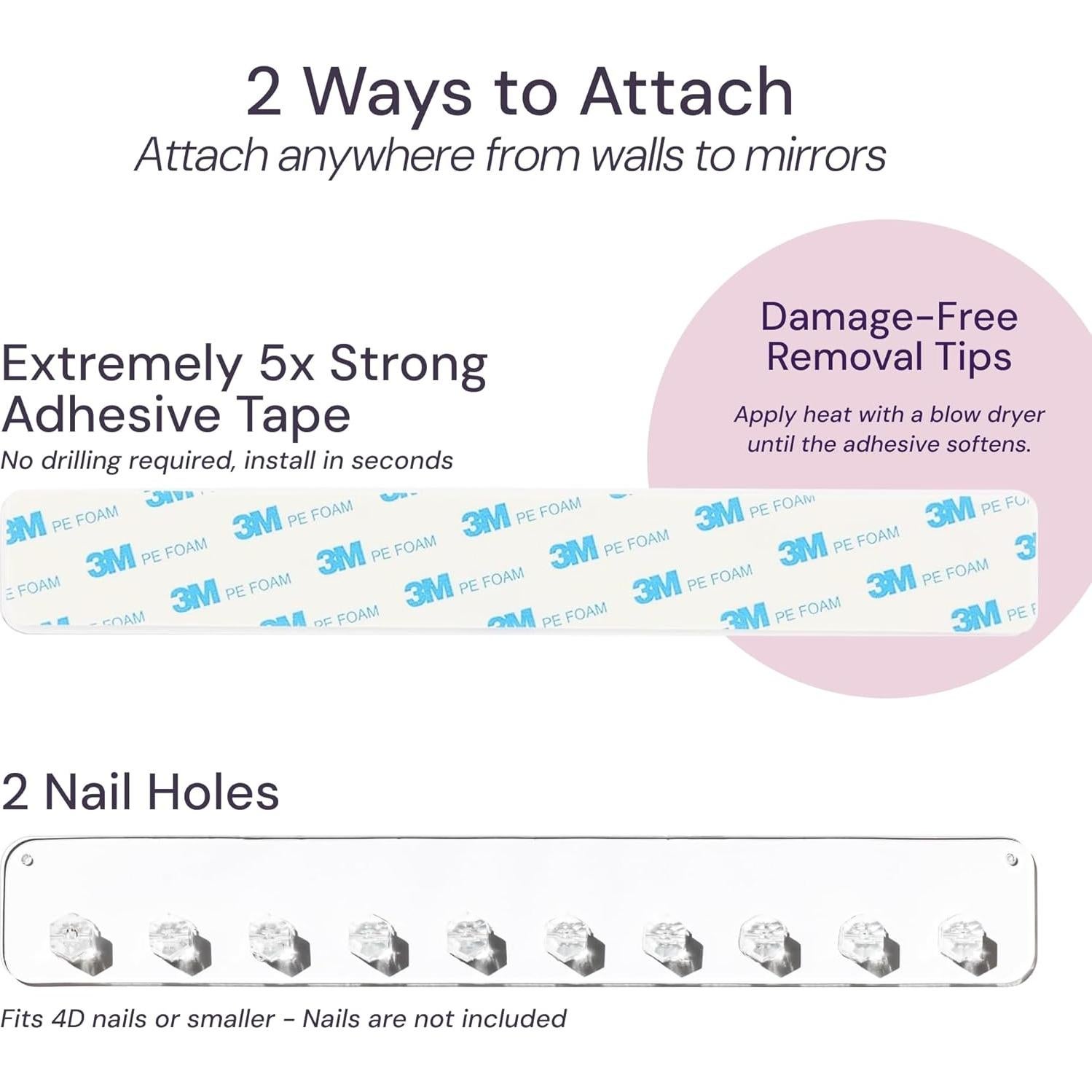 Organizador de Collares Boxy Concepts - 2 Piezas Montaje en Pared