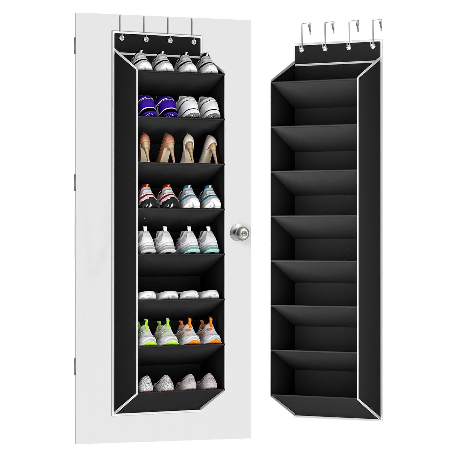 Organizador de Zapatos Sobre la Puerta KYEVIS Negro 1 Paquete