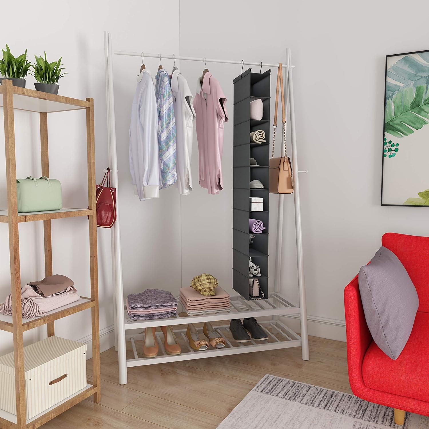 Organizador de Zapatos Colgante MAX Houser 10 Estantes Gris