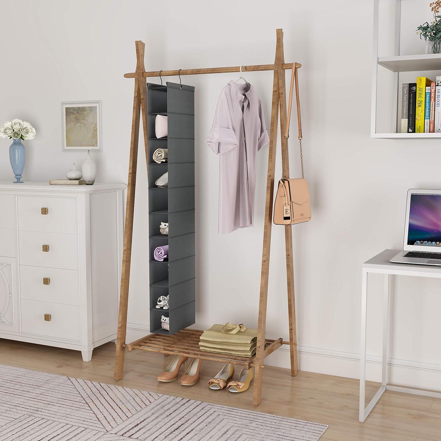 Organizador de Zapatos Colgante MAX Houser 10 Estantes Gris