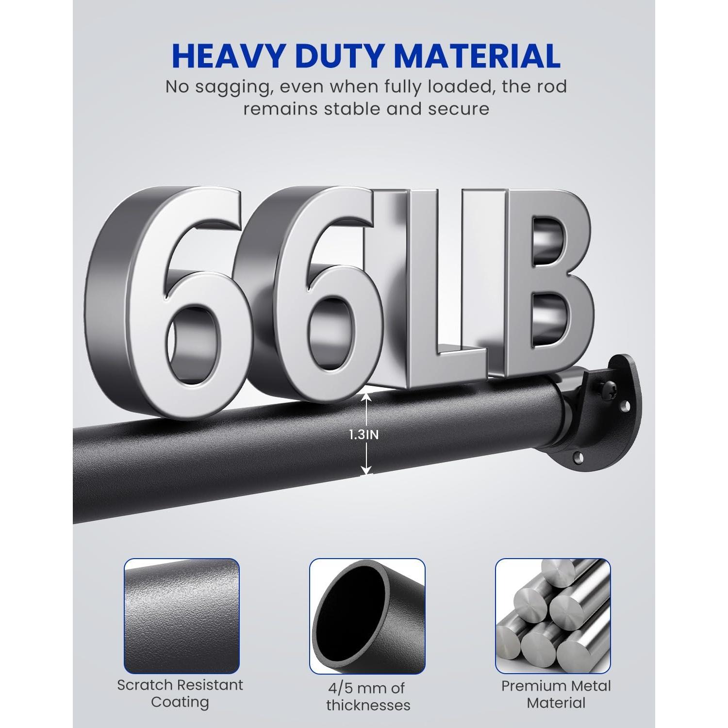 Barra de Closet Ajustable Supforce 17-84 Pulgadas Metal 30 kg