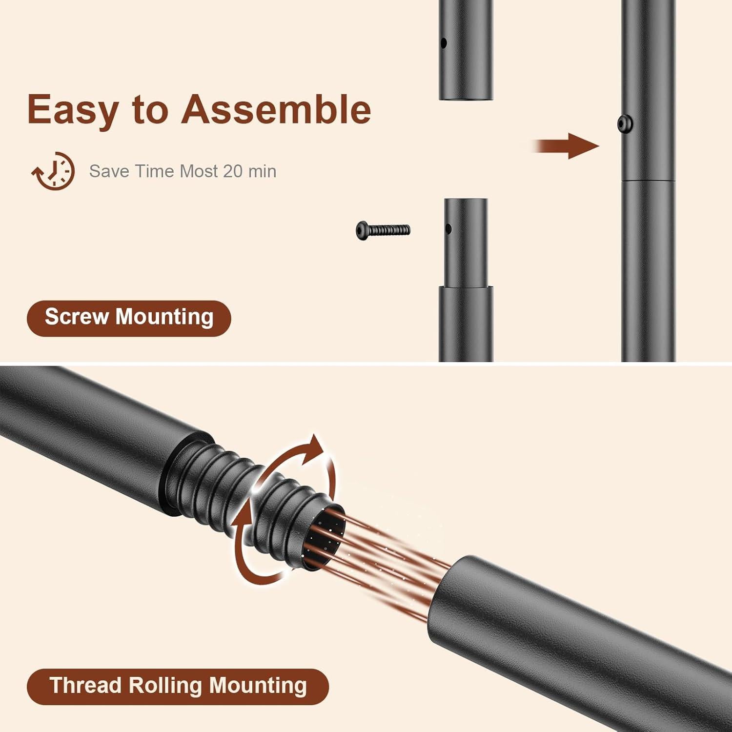 Perchero Rodante Furologee de Metal 3 Niveles Ajustable