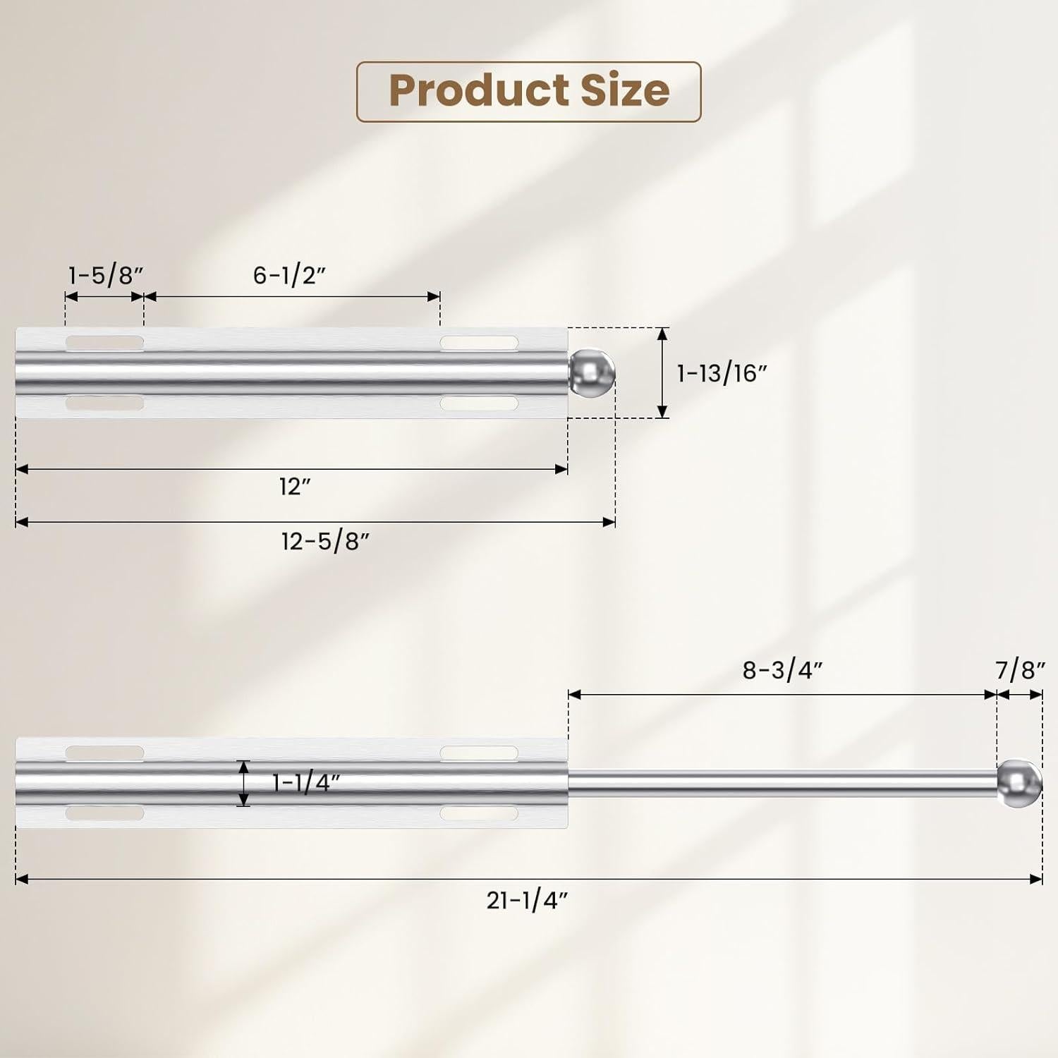 Varilla de Valet Retráctil Supforce 30.48 cm Aluminio Cromo