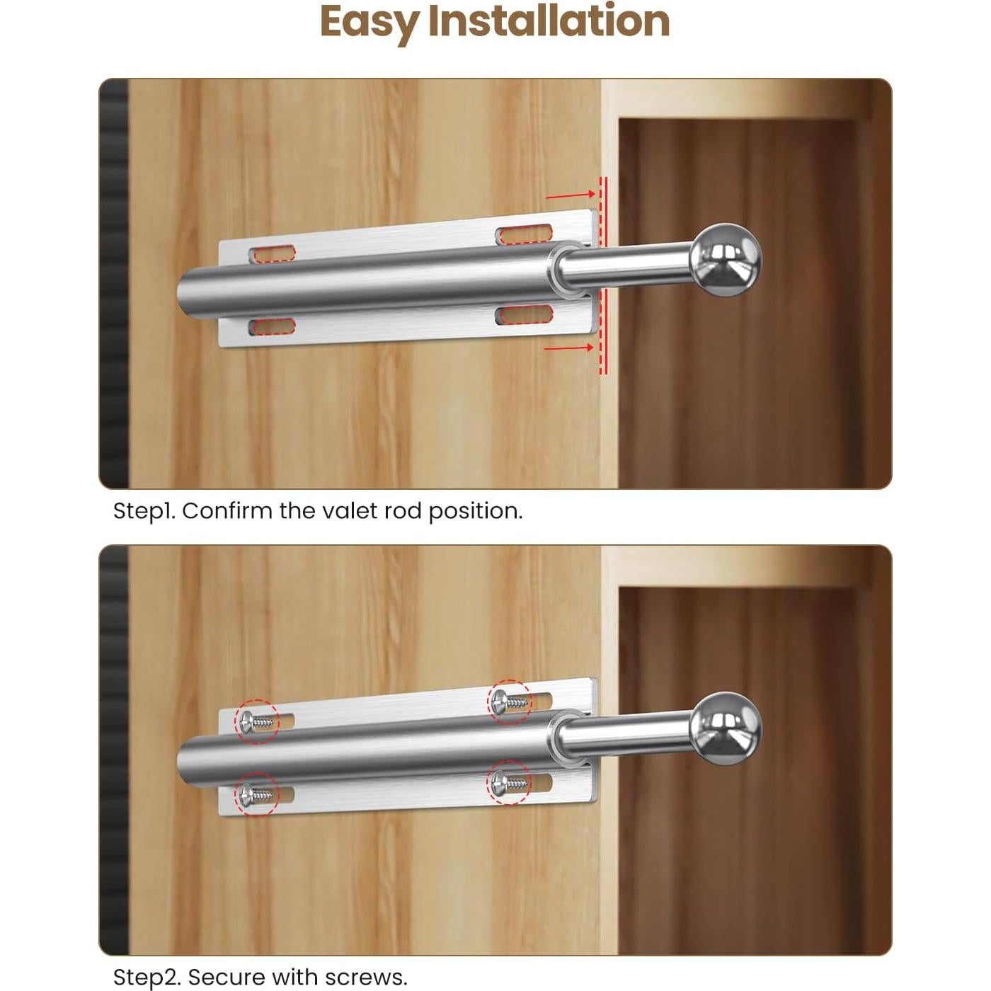 Varilla de Valet Retráctil Supforce 30.48 cm Aluminio Cromo