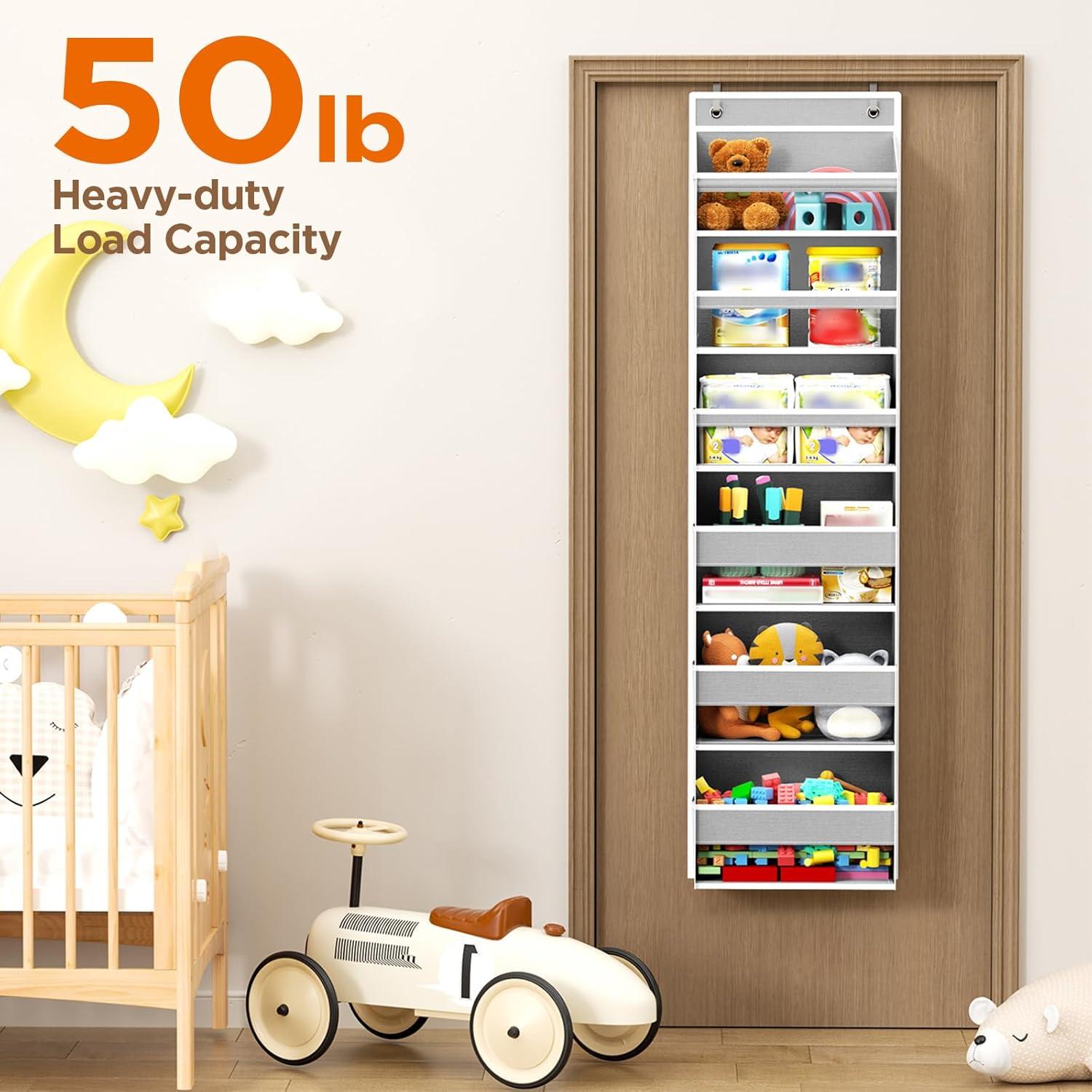 Organizador Colgante Mefirt 6 Estantes Gris para Puerta