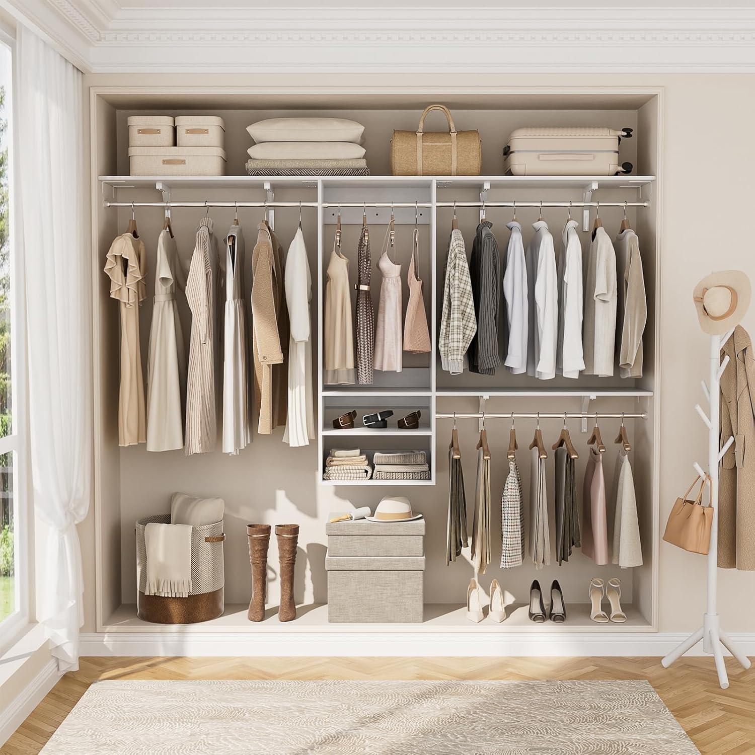 Sistema Organizador de Closet iSunirm 131.5x146.8cm Blanco